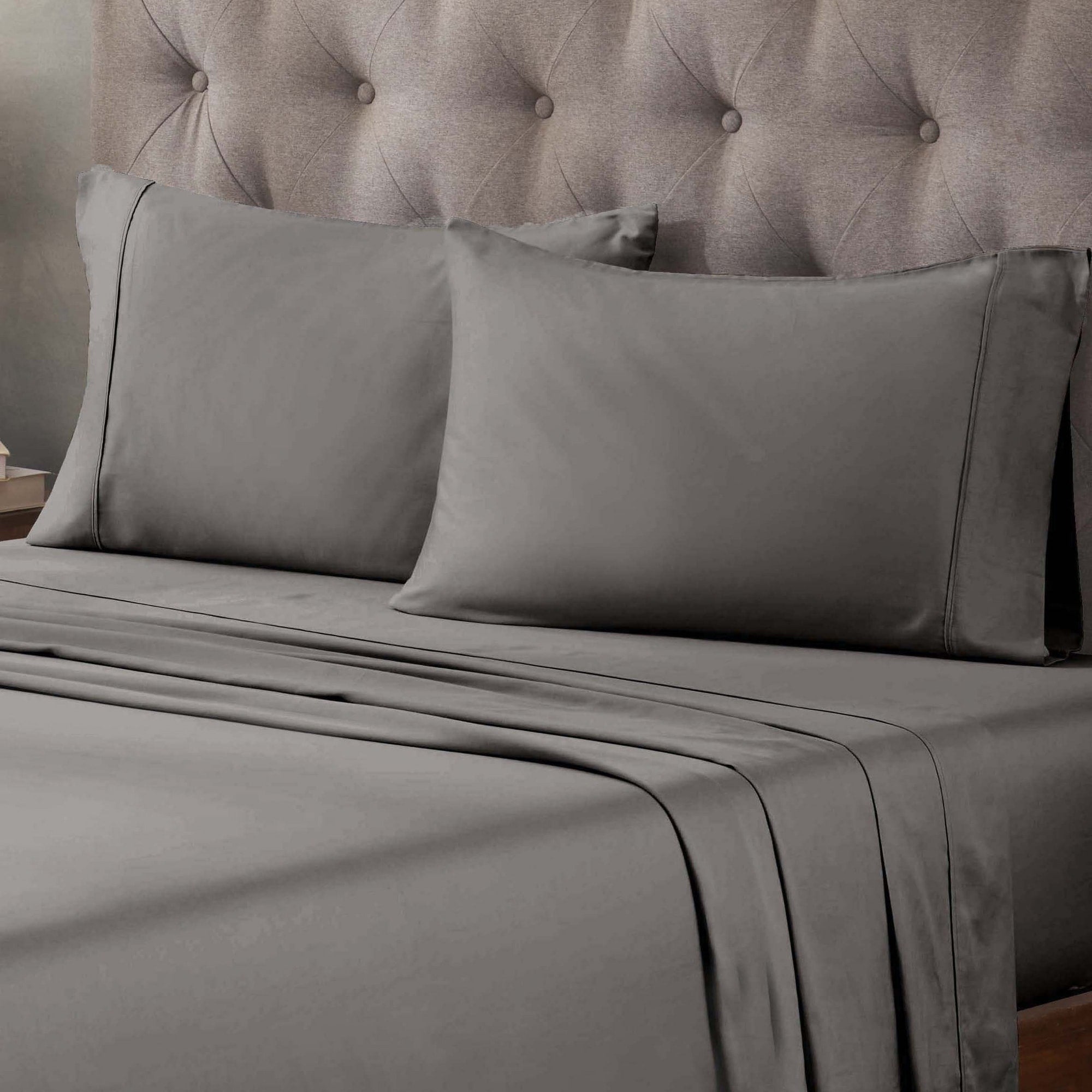 Superior Egyptian Cotton 400 Thread Count Solid Deep Pocket Bed Sheet Set