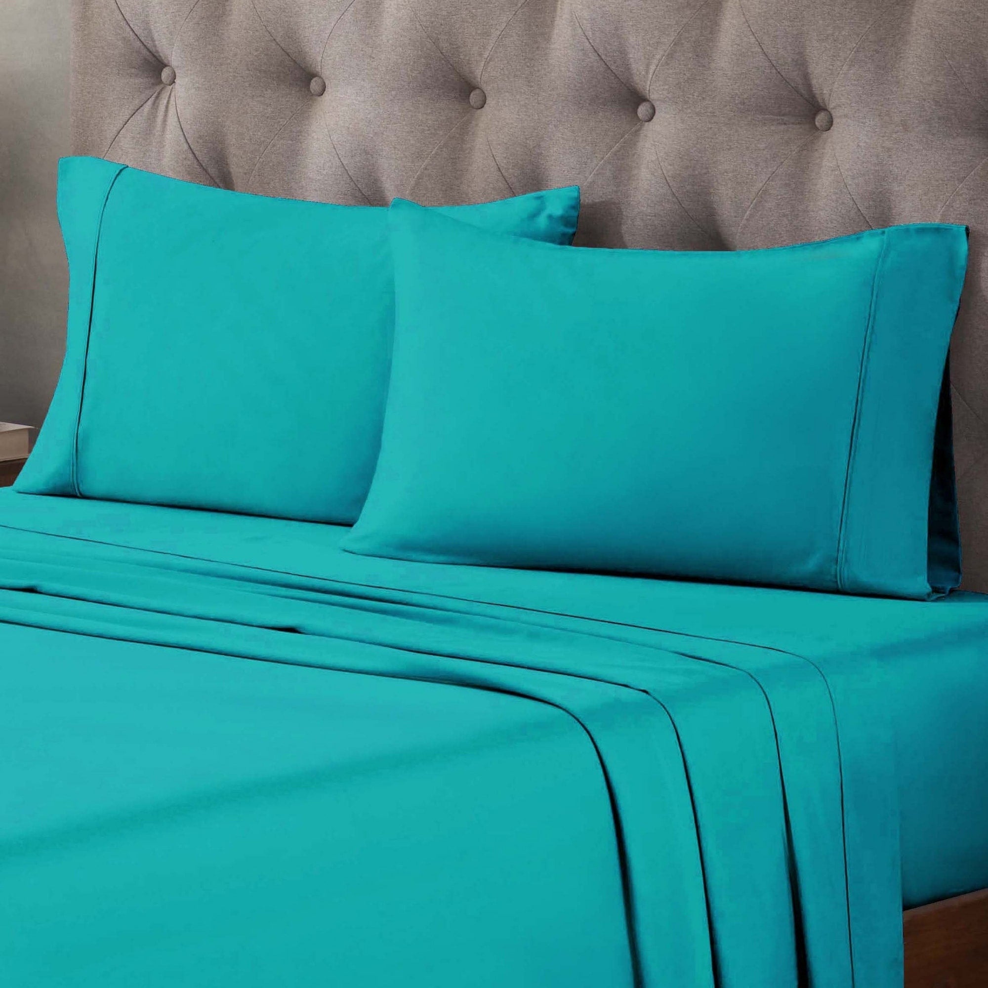 Superior Egyptian Cotton 400 Thread Count Solid Deep Pocket Bed Sheet Set
