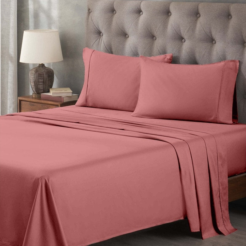 Superior Egyptian Cotton 400 Thread Count Solid Deep Pocket Bed Sheet Set