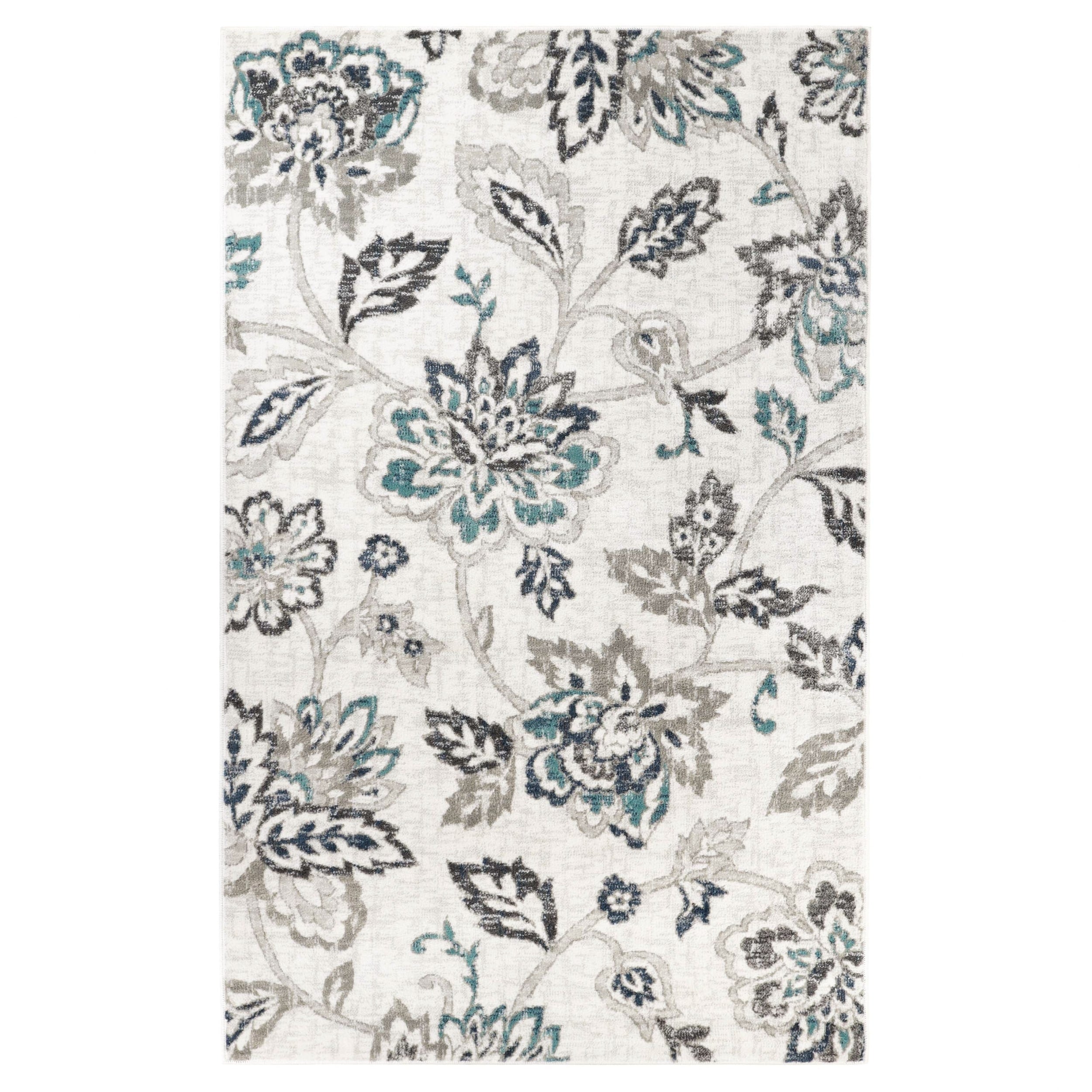 Superior Jacobean Farmhouse Floral Indoor Area Rug