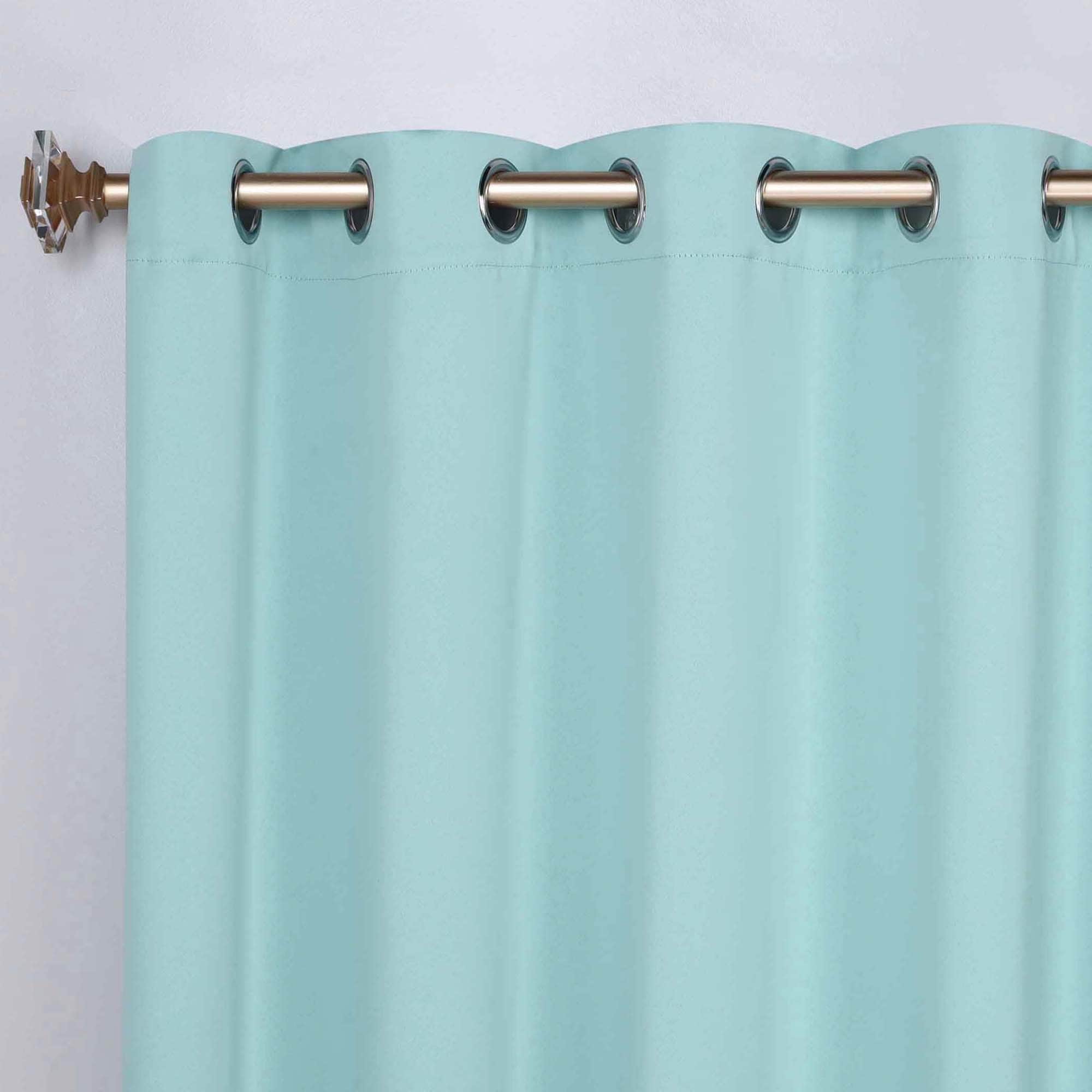 Superior Modern Solid Washable Room Darkening Blackout Curtains, Set of 2 Panels
