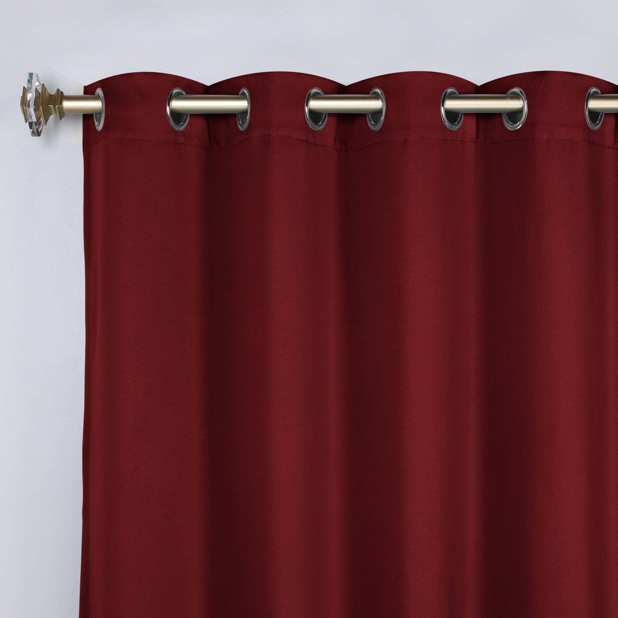 Superior Modern Solid Washable Room Darkening Blackout Curtains, Set of 2 Panels