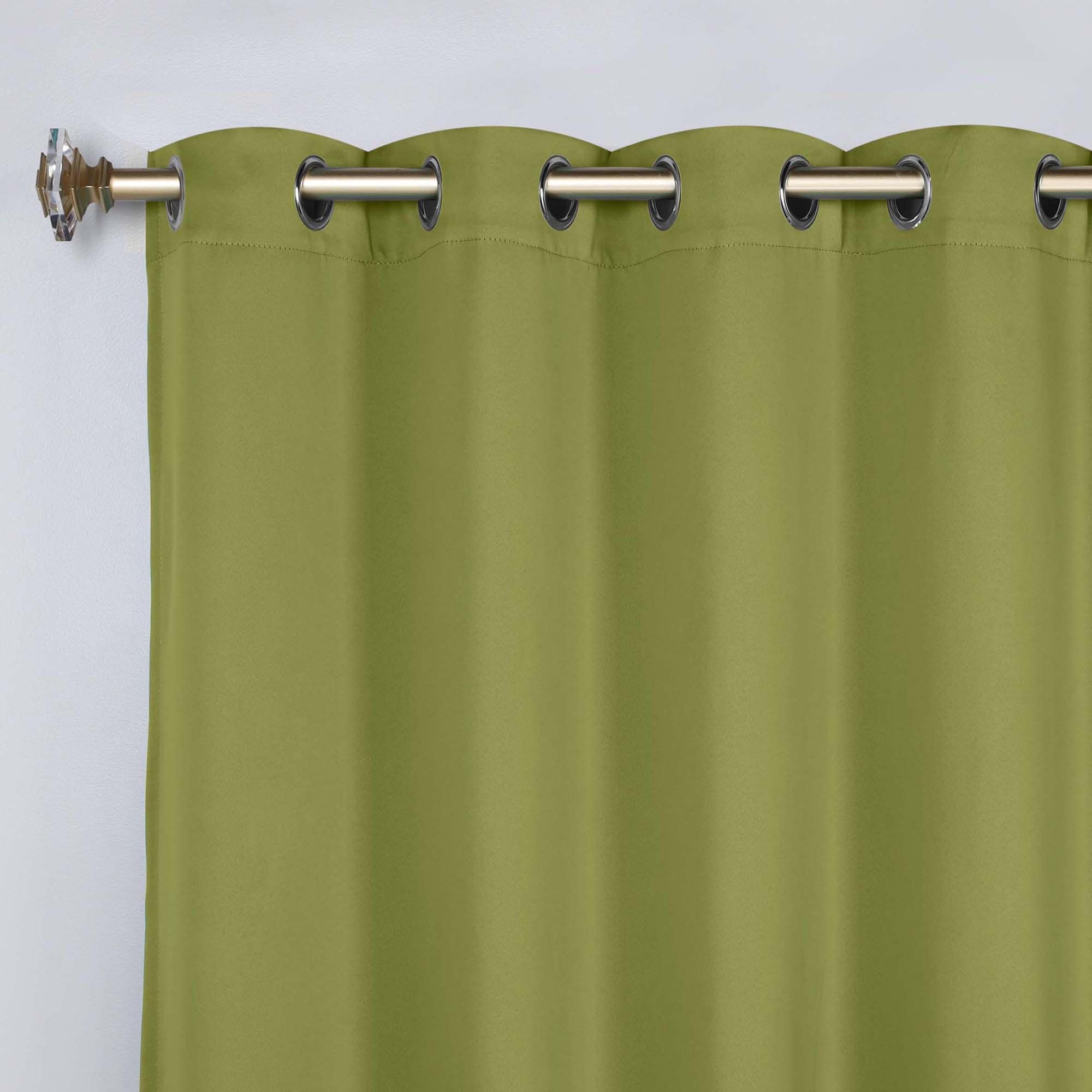 Superior Modern Solid Washable Room Darkening Blackout Curtains, Set of 2 Panels