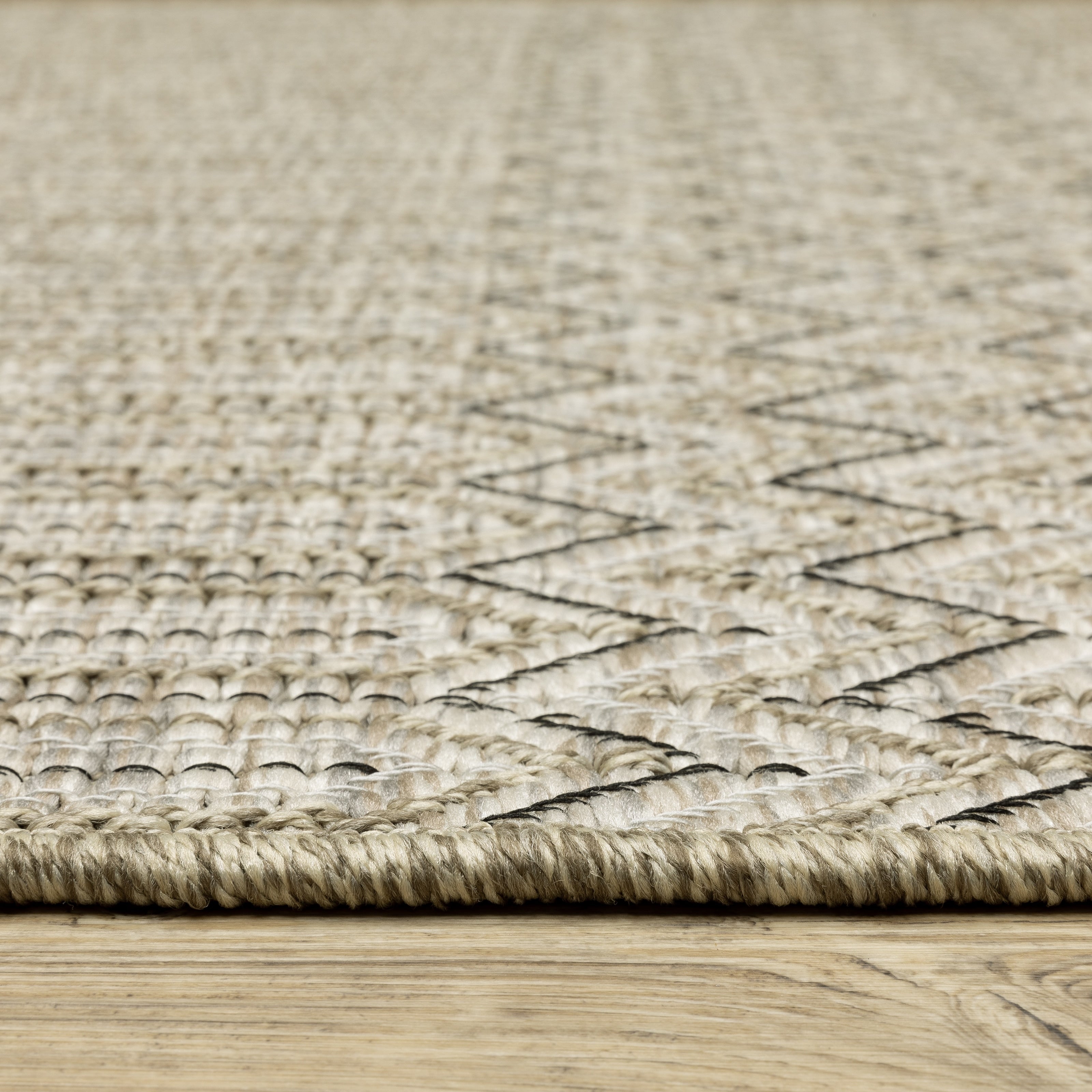 Vista Home Tangelo Geometric Tan/ Black Ultimate Performance Area Rug