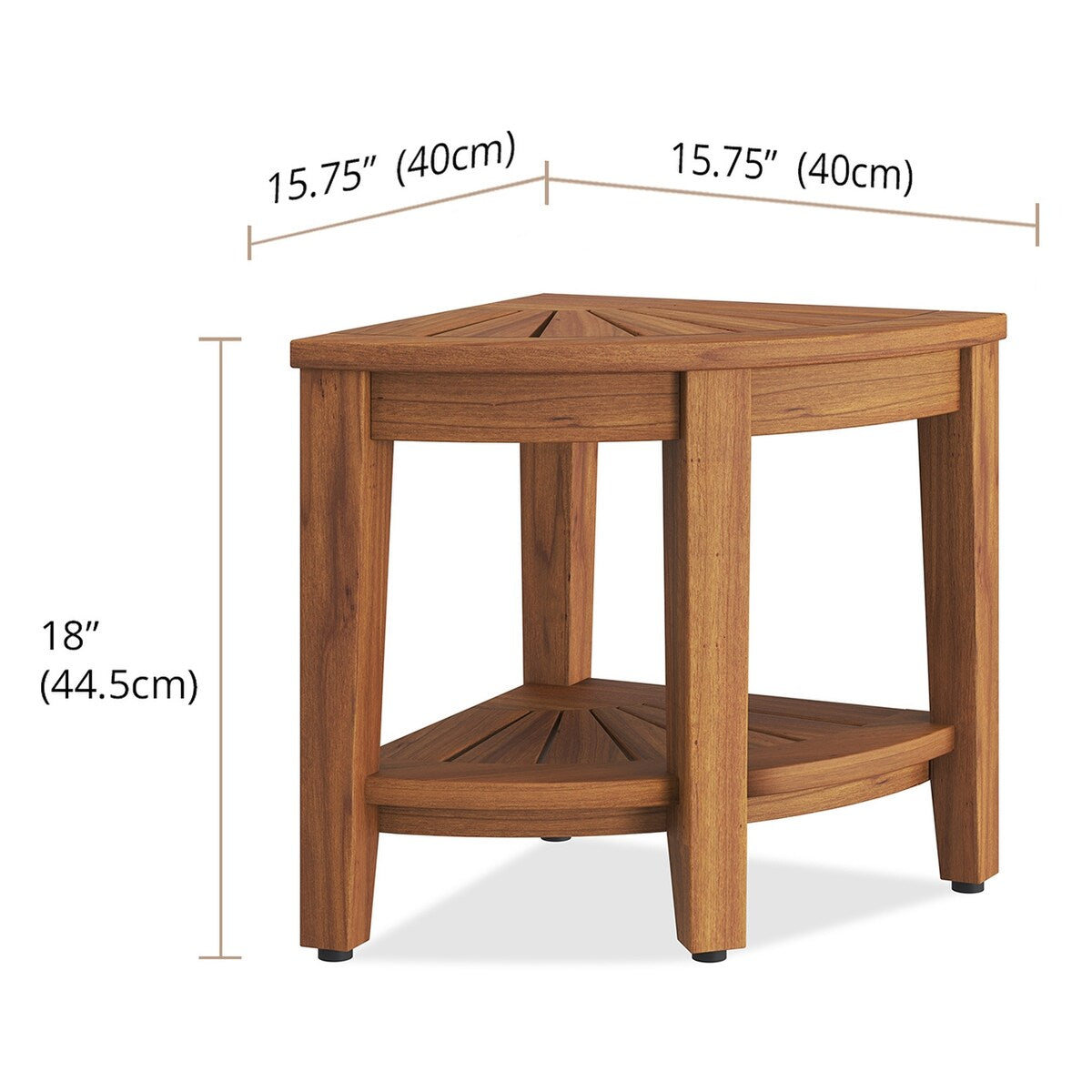 The Original Kai Corner Teak Shower Bench