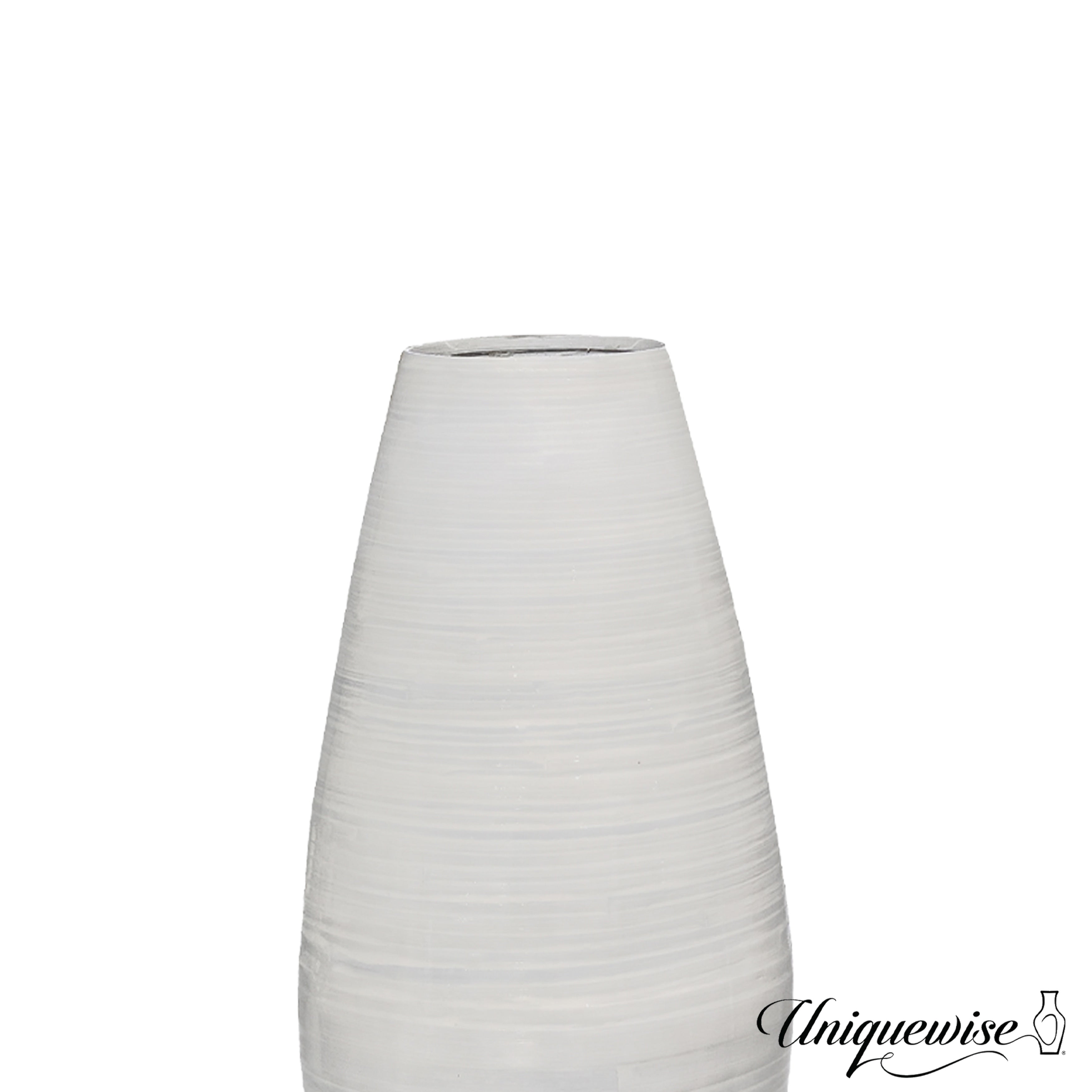 Uniquewise Tall Cylinder Bamboo Floor Vase Decorative Accent for Hotel Lobbies and Spa, Perfect Decor for Living Room or Hallway