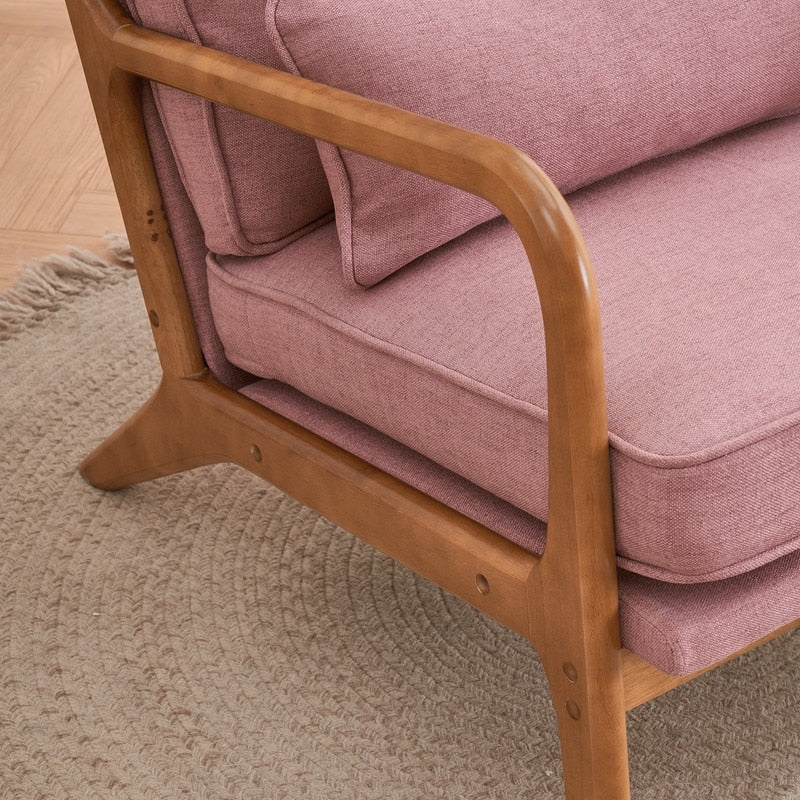 Chaise d'appoint rembourrée de style moderne du milieu du siècle