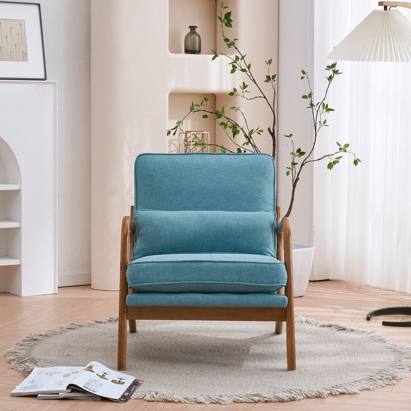 Chaise d'appoint rembourrée de style moderne du milieu du siècle