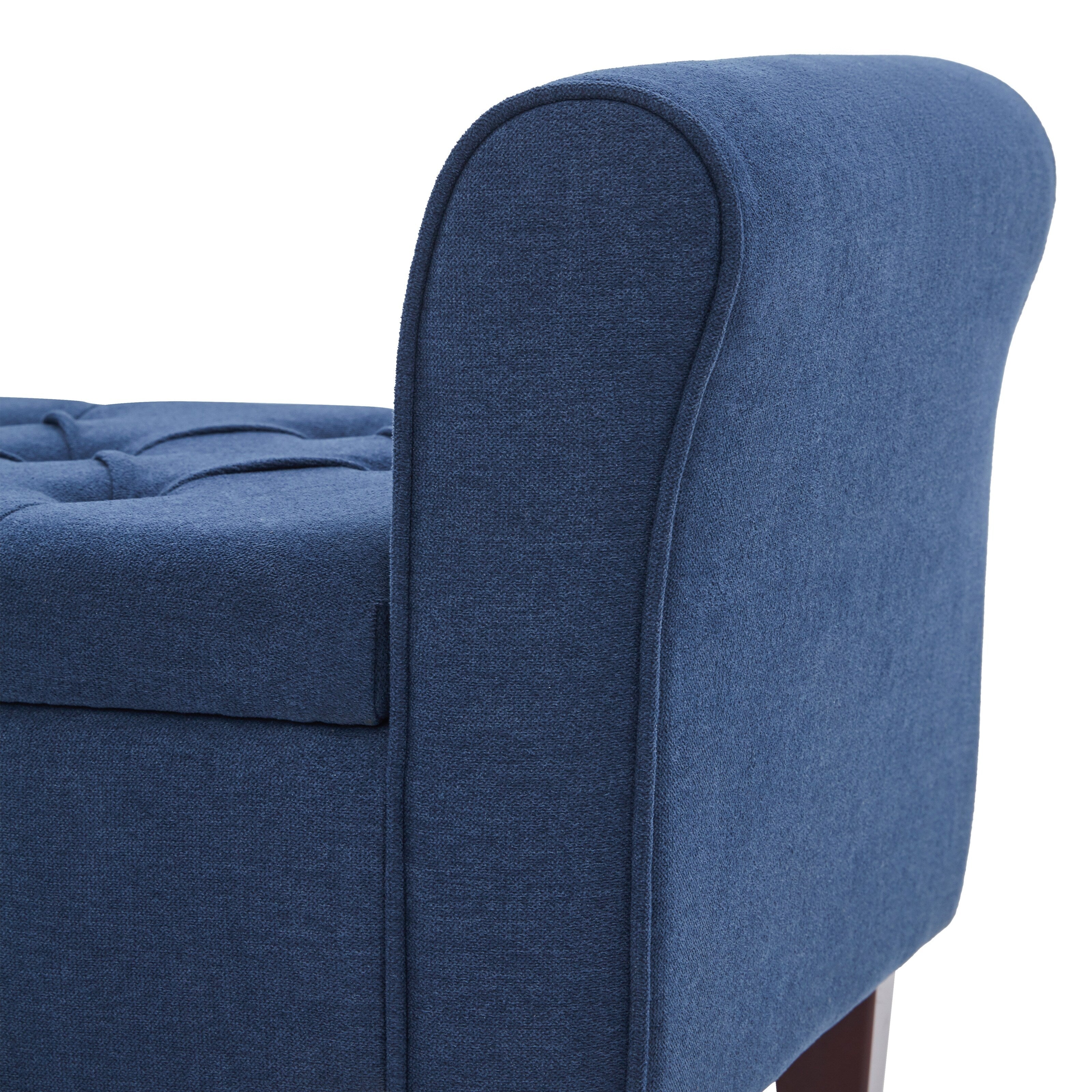 Banc de rangement rembourré, banc d'entrée avec dessus rabattable touffeté, 50,4 pouces