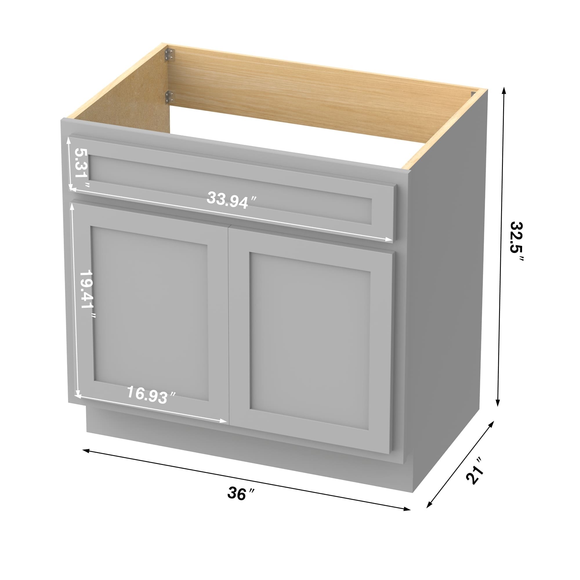 Meuble-lavabo simple de 36 pouces de Vanity Art