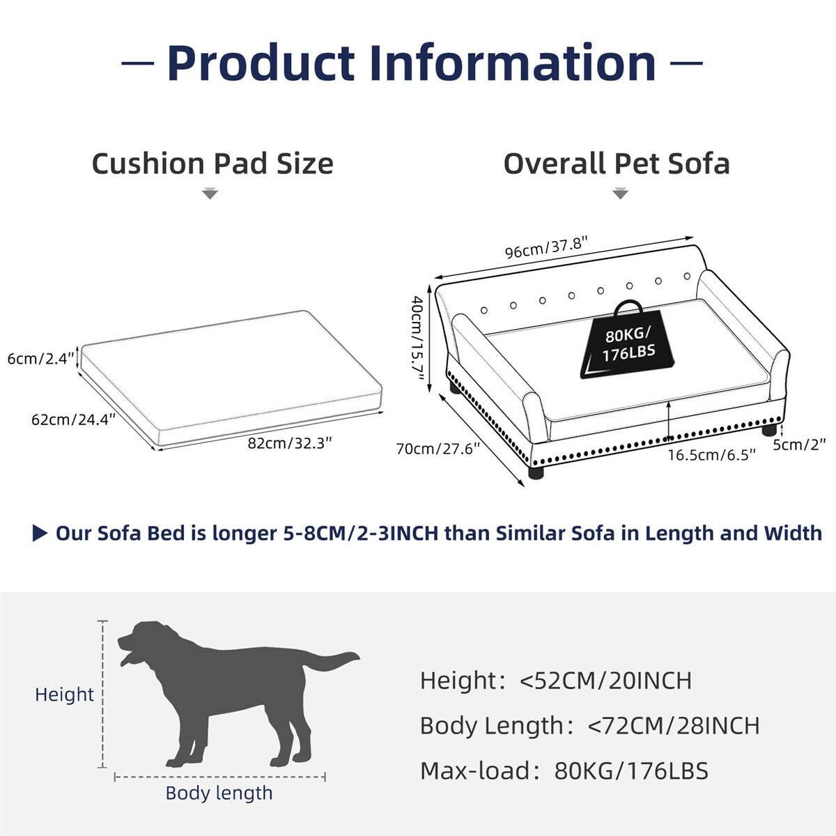 Lit pour animal de compagnie en velours capitonné avec coussin amovible