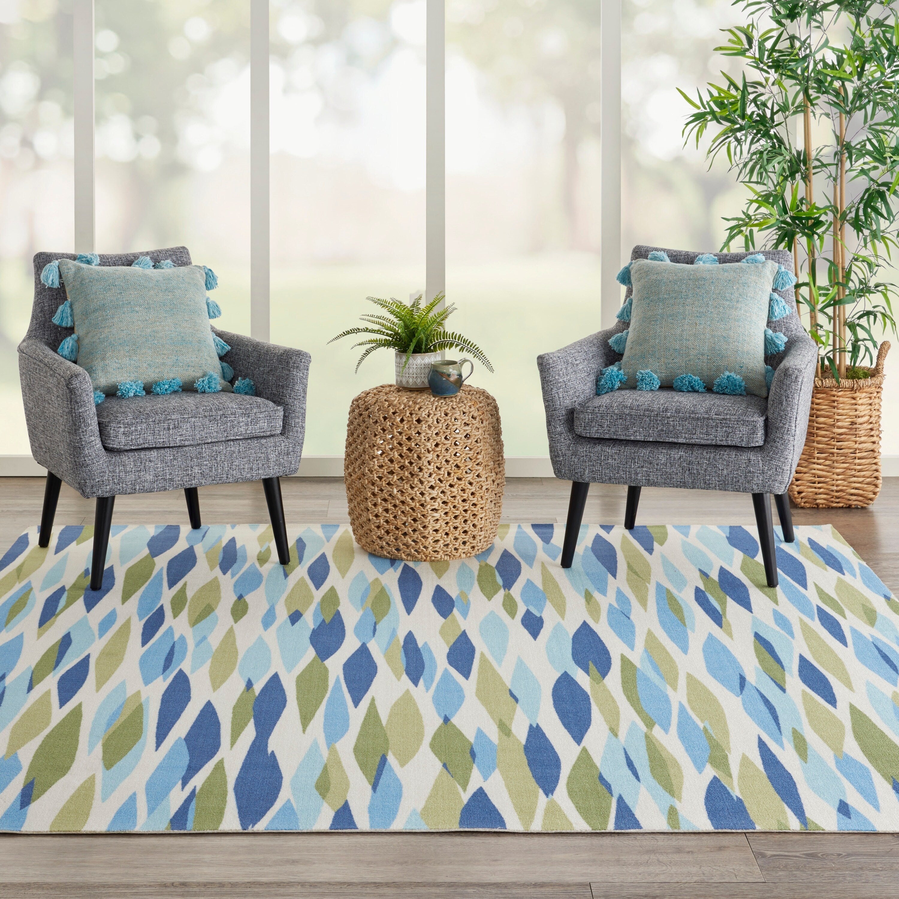 Waverly Sun N' Shade Modern Abstract Indoor Outdoor Area Rug