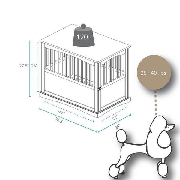 Table d'appoint en bois pour cage pour animaux de compagnie avec porte verrouillable