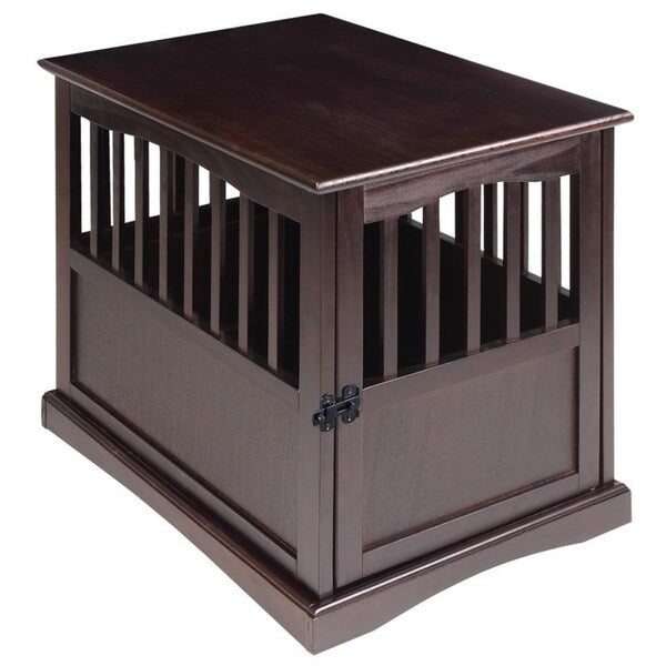 Table d'appoint en bois pour cage pour animaux de compagnie avec porte verrouillable