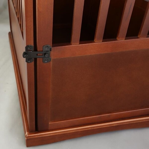 Table d'appoint en bois pour cage pour animaux de compagnie avec porte verrouillable