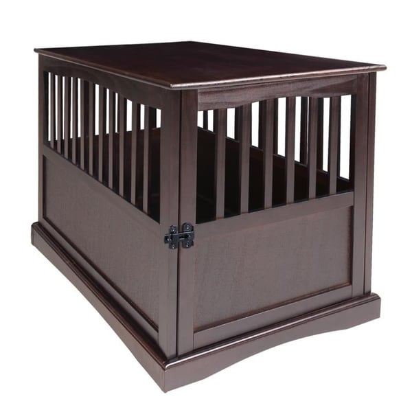 Table d'appoint en bois pour cage pour animaux de compagnie avec porte verrouillable