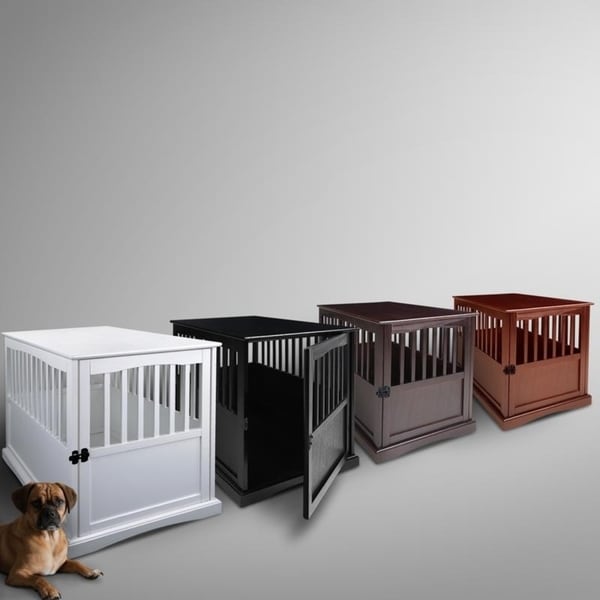 Table d'appoint en bois pour cage pour animaux de compagnie avec porte verrouillable