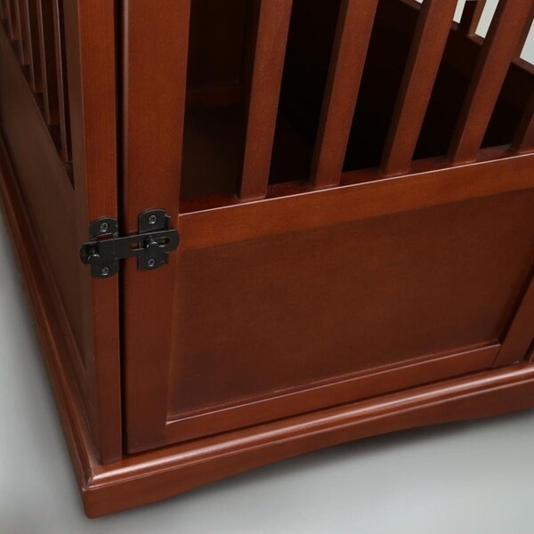 Table d'appoint en bois pour cage pour animaux de compagnie avec porte verrouillable