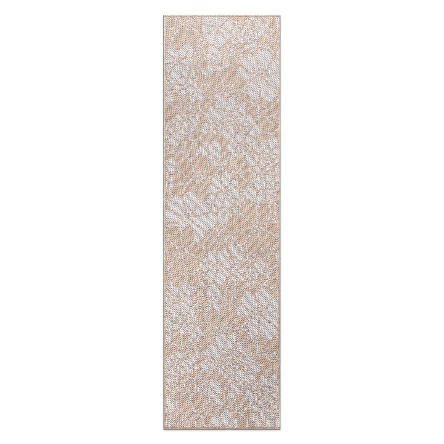World Rug Gallery Modern Floral Flowers Textured Flat Weave Indoor/Outdoor Area Rug