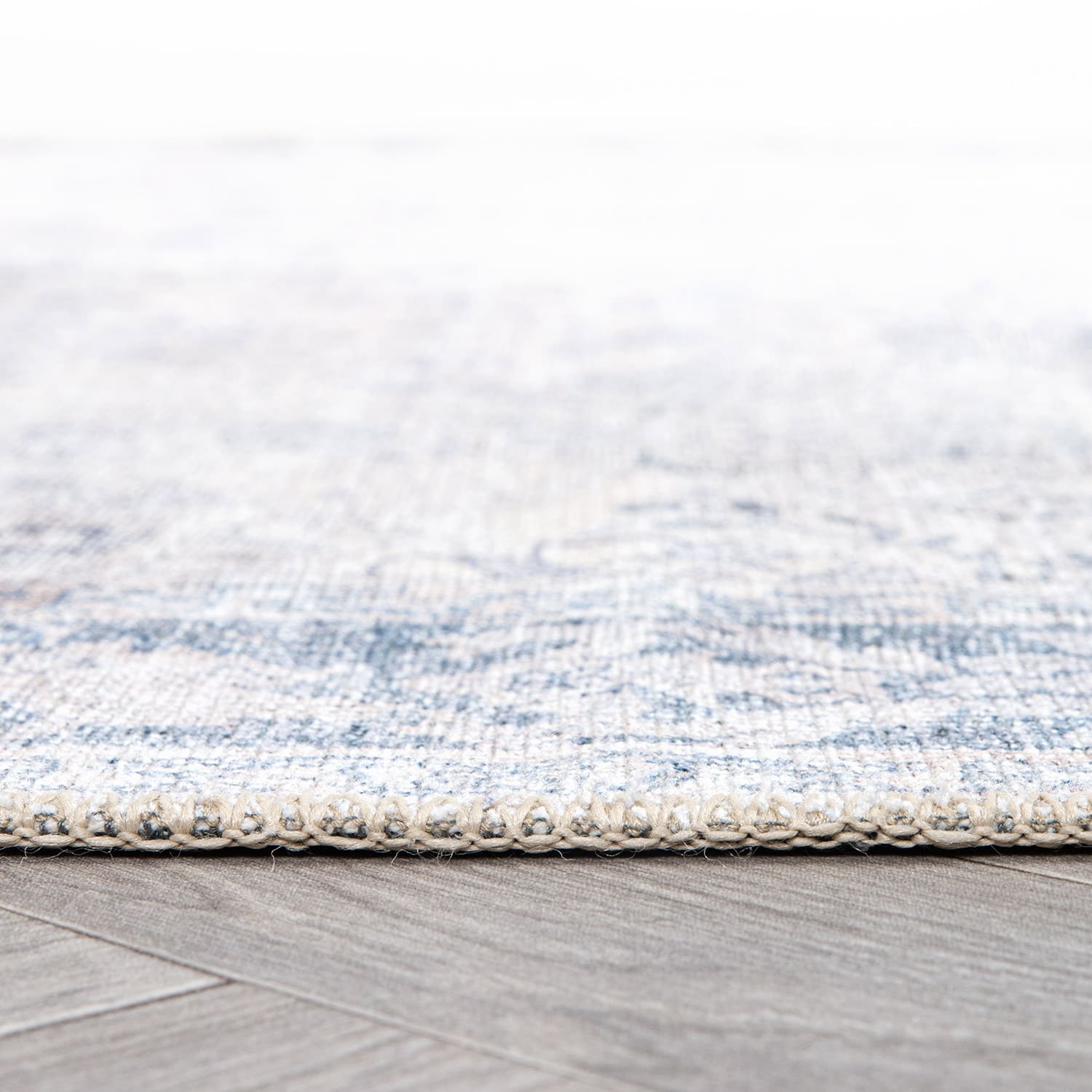 World Rug Gallery Transitional Bordered Vintage Machine Washable Non Slip Area Rug