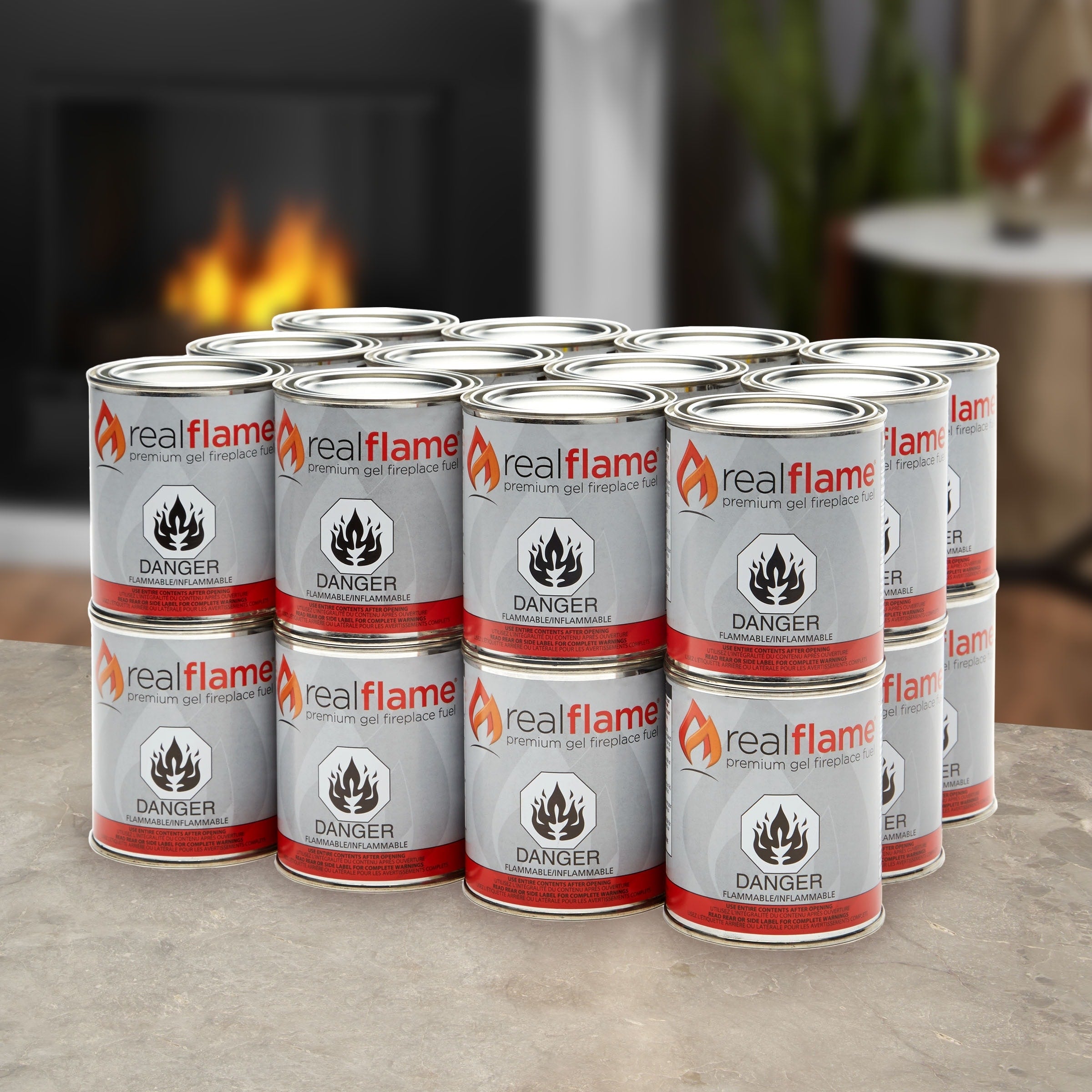 Gel combustible Real Flame (paquet de 24) de 375 ml (3,5 x 4 po)