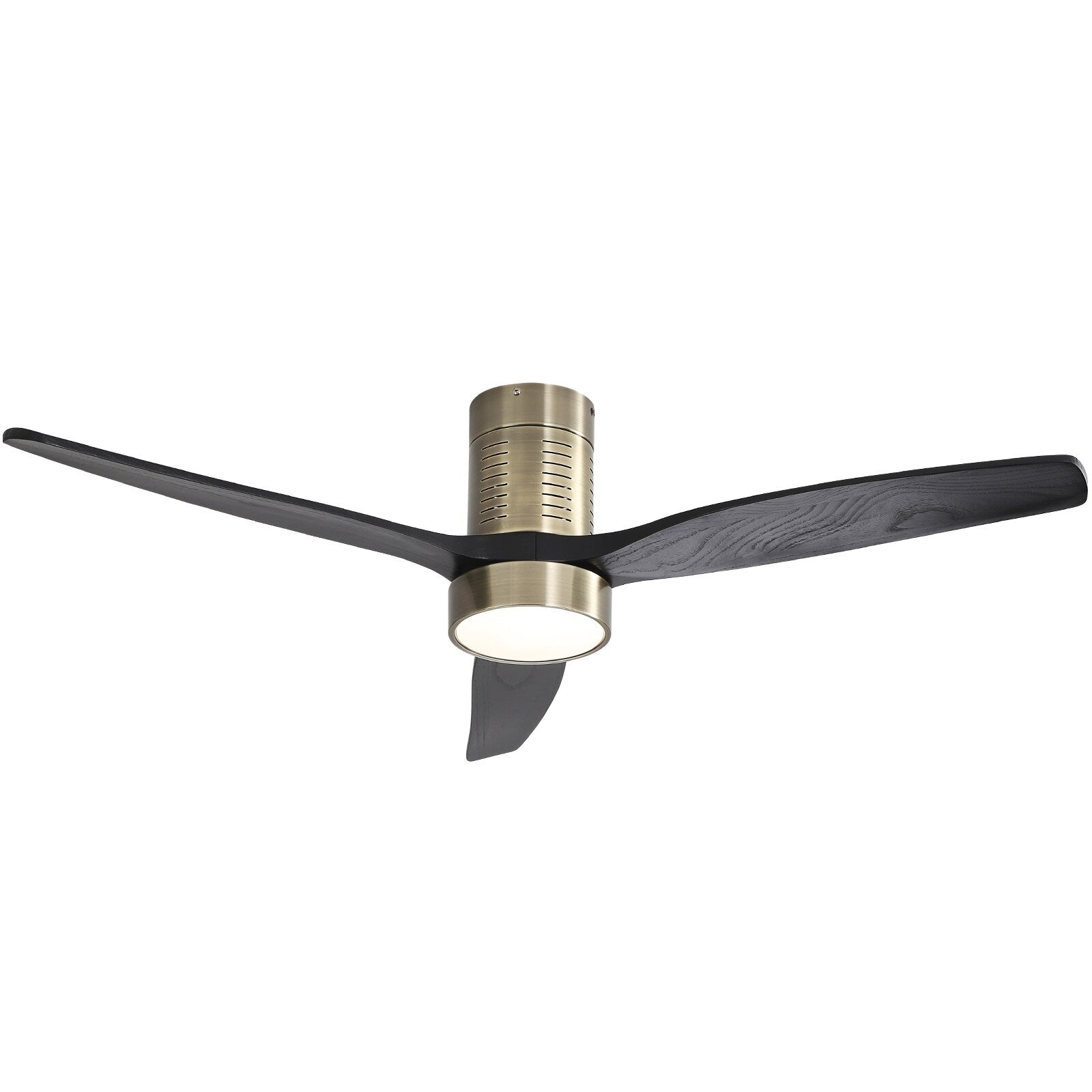 Ventilateur de plafond encastré de style campagnard de 52 pouces avec éclairage et télécommande, moteur CC réversible