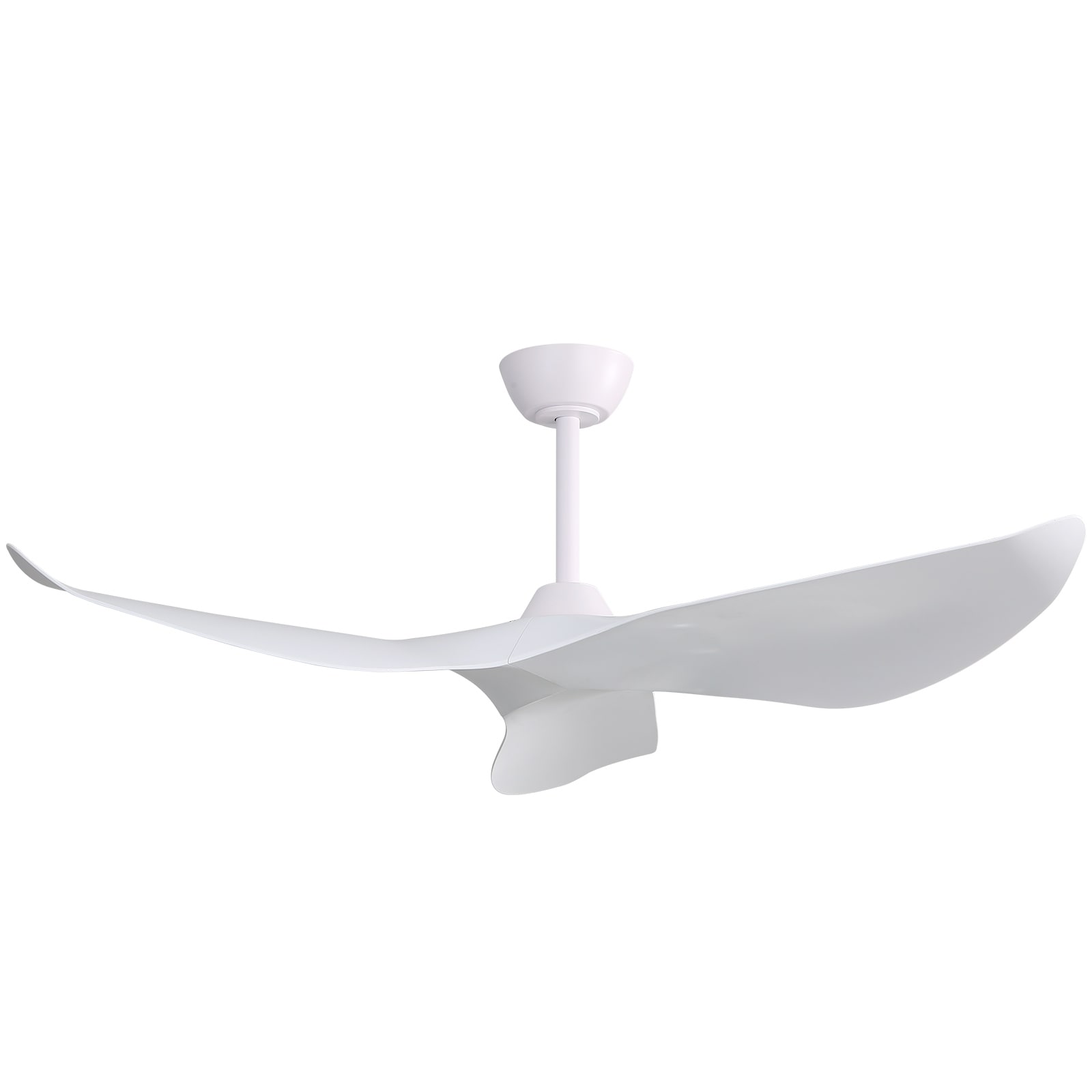 Ventilateur de plafond moderne en bois massif/ABS de 52 pouces avec télécommande (sans lumière), 6 vitesses de vent, flux d'air réversible