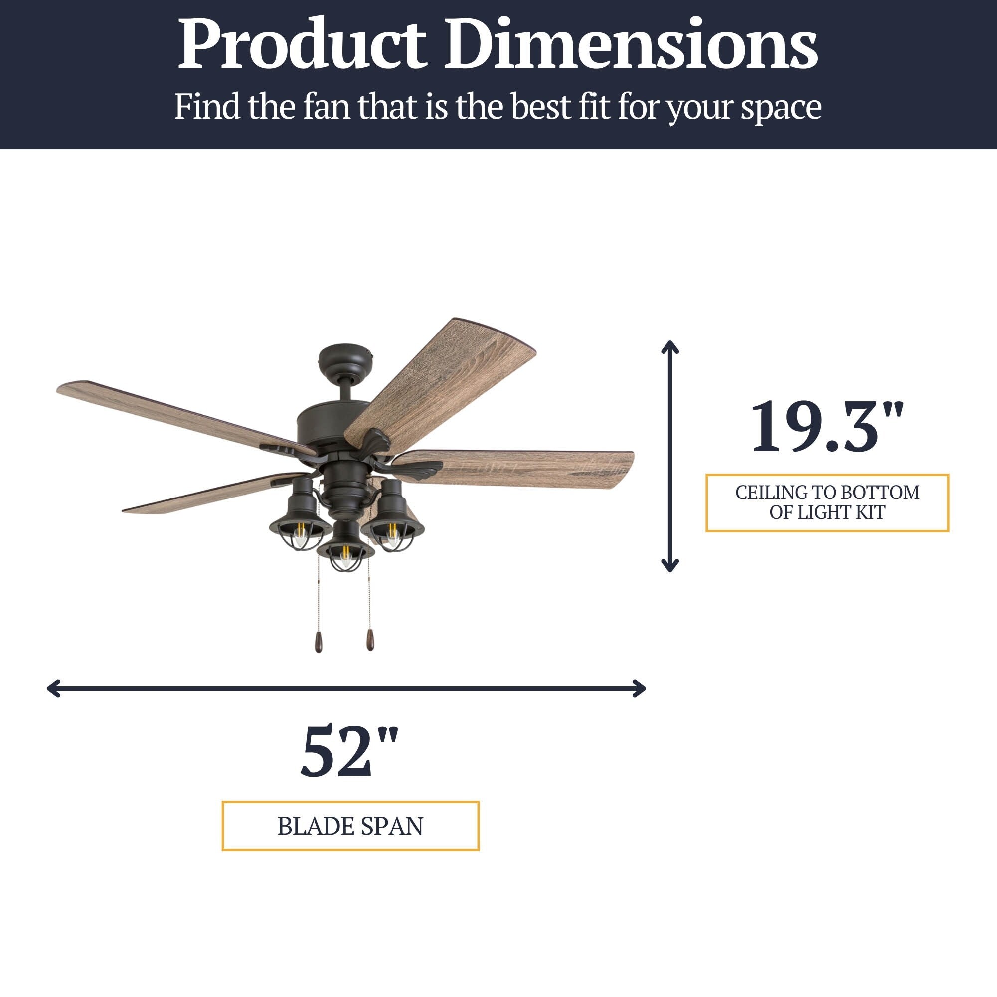 Ventilateur de plafond LED Prominence Home Sivan Bronze Farmhouse avec éclairage et télécommande