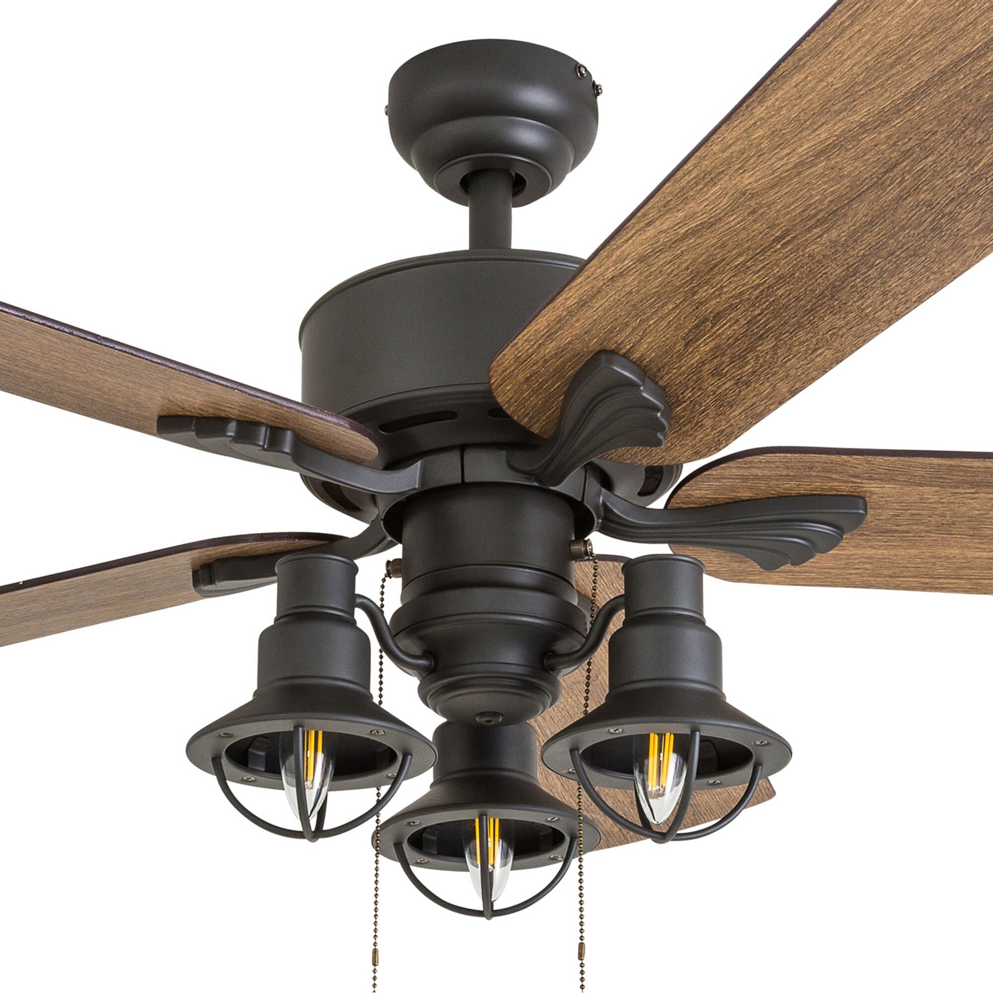 Ventilateur de plafond LED Prominence Home Sivan Bronze Farmhouse avec éclairage et télécommande