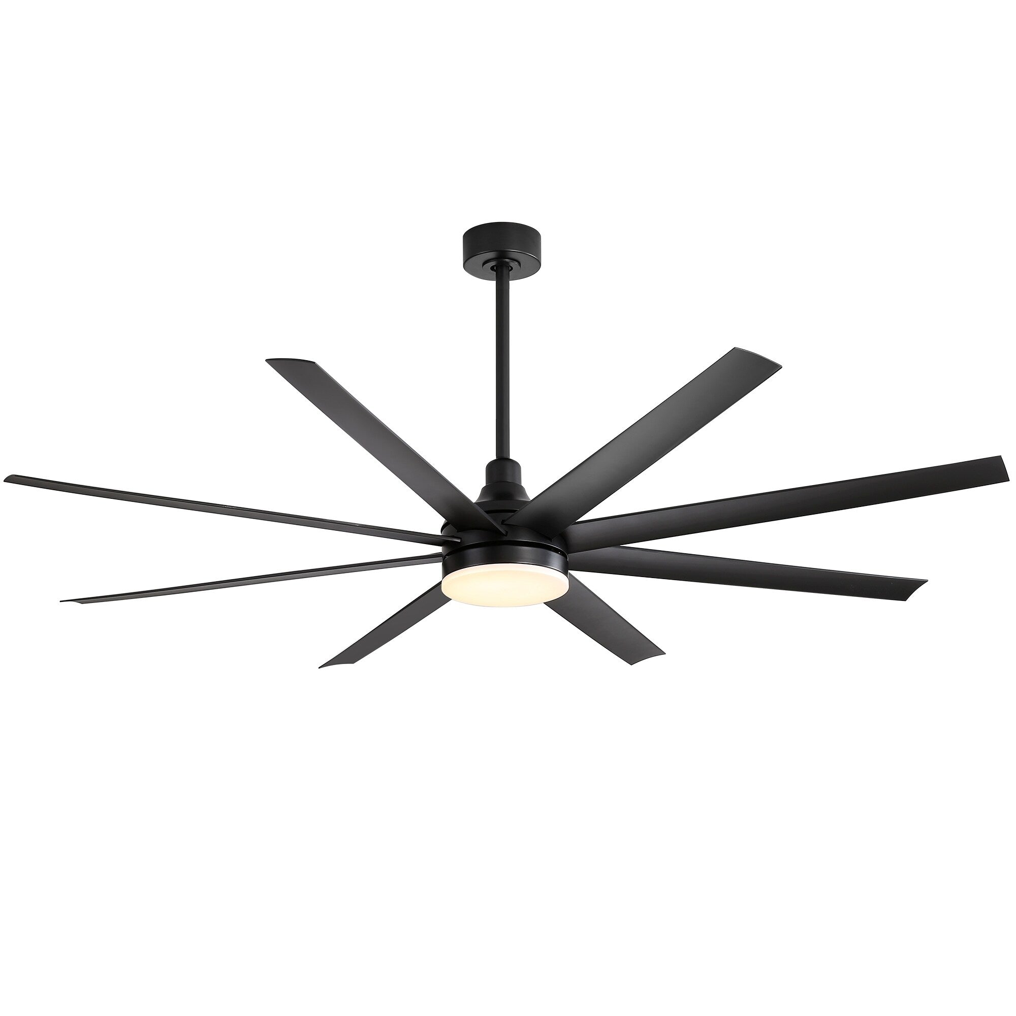 Grand ventilateur de plafond de 72 pouces avec télécommande et éclairage LED - 8 pales