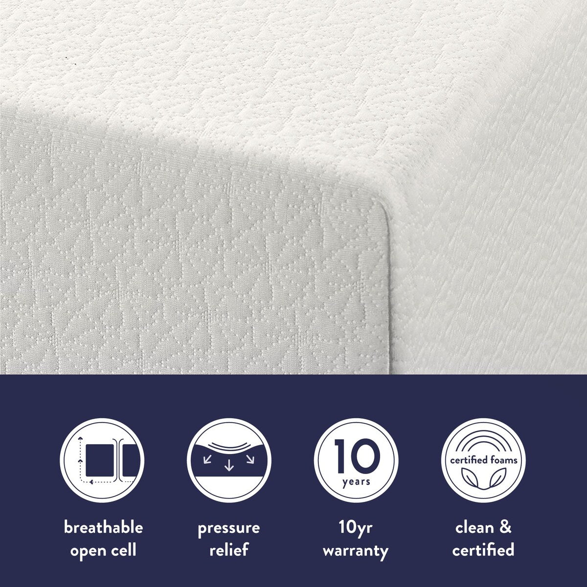 Matelas en mousse à mémoire de forme multicouche de 8 pouces par Crown Comfort