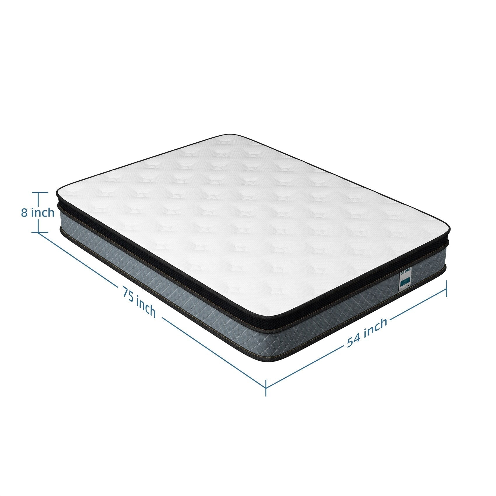 8 matelas hybrides en mousse à mémoire de forme refroidissante moyenne dans une boîte