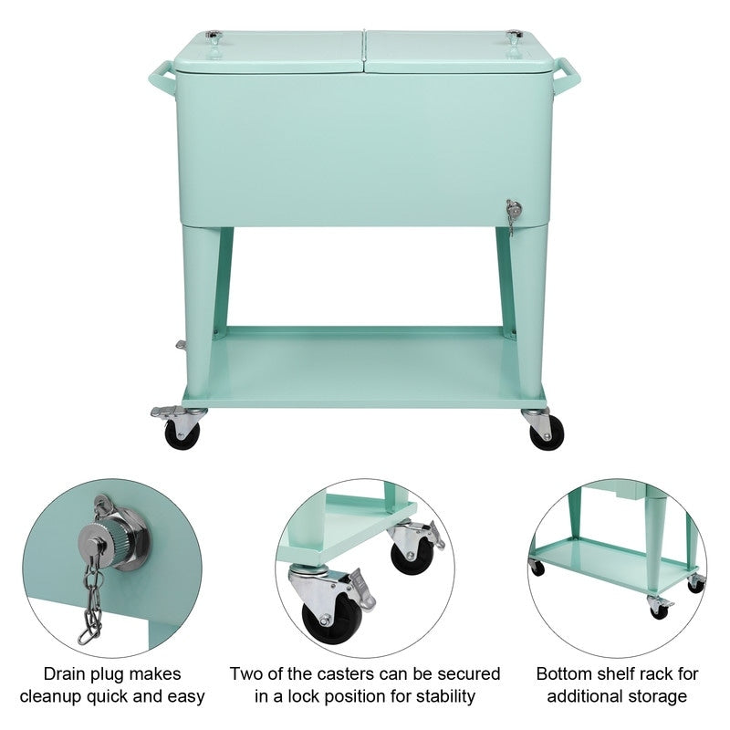 Refroidisseur à vaporisateur en fer 80QT avec étagère
