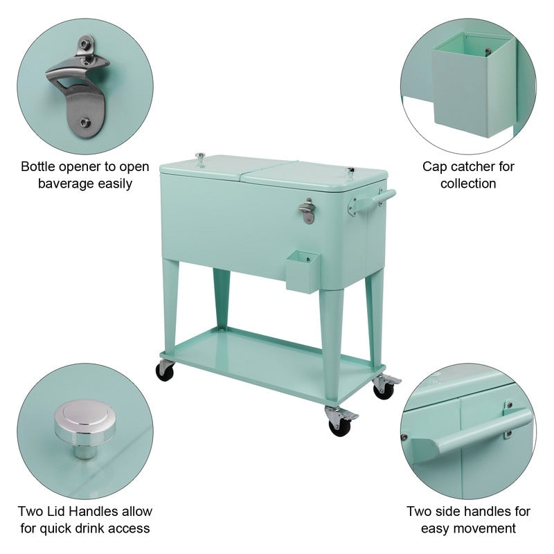 Refroidisseur à vaporisateur en fer 80QT avec étagère