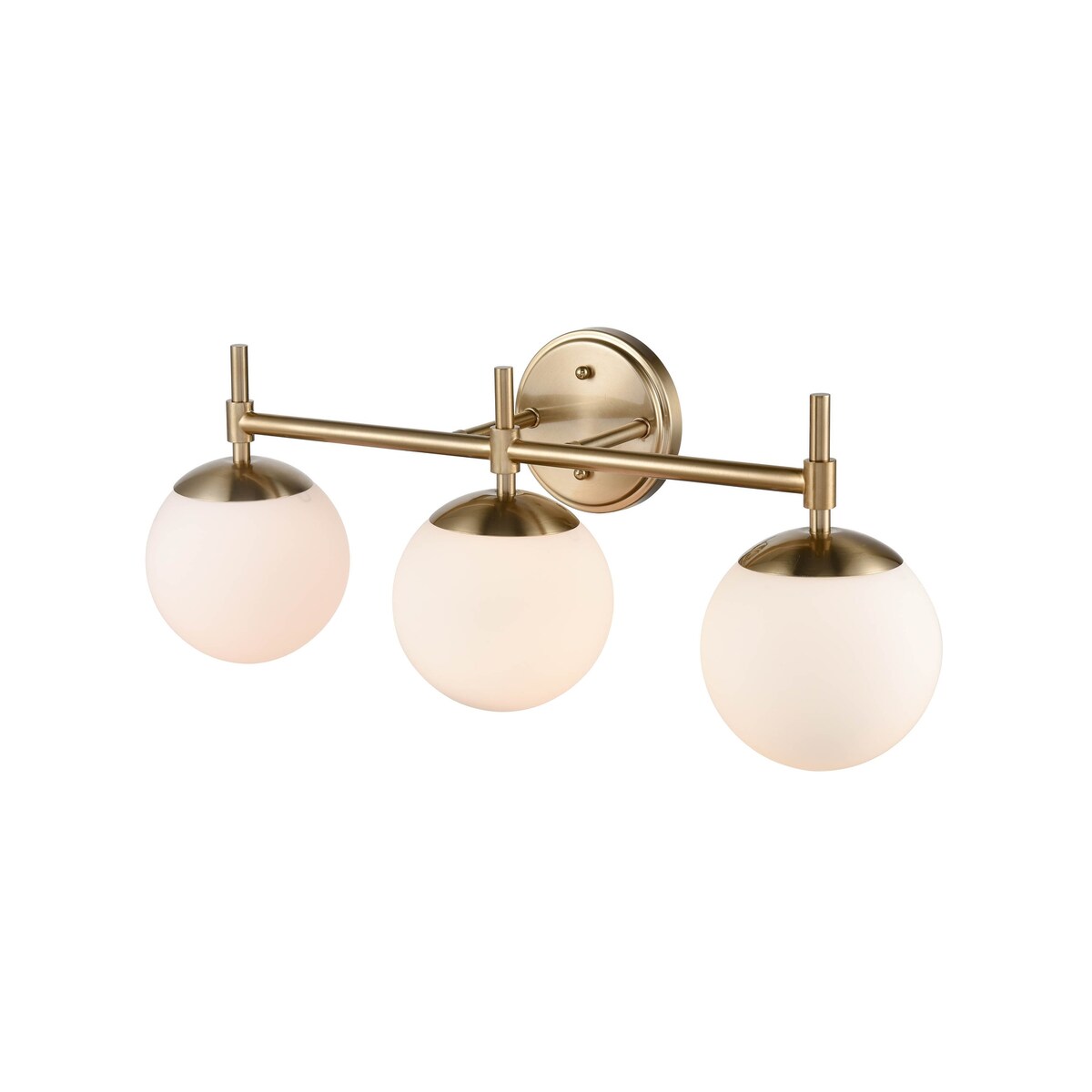Luminaire de salle de bain à 3 lampes 929 Lighting, disponible en plusieurs finitions et avec abat-jour en verre opale.