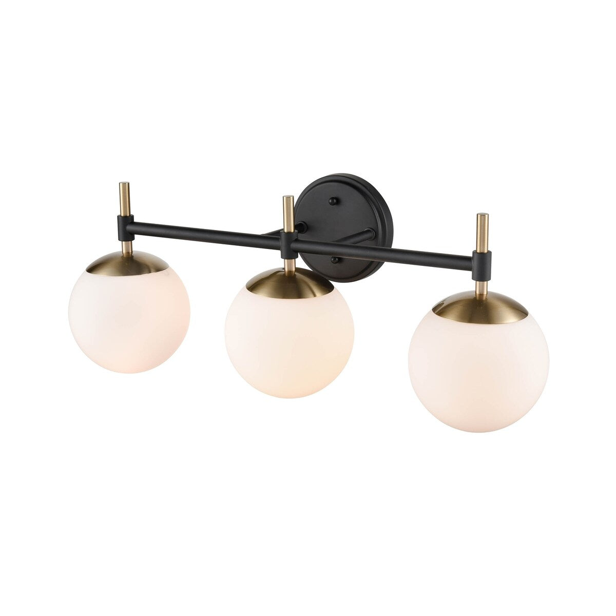 Luminaire de salle de bain à 3 lampes 929 Lighting, disponible en plusieurs finitions et avec abat-jour en verre opale.
