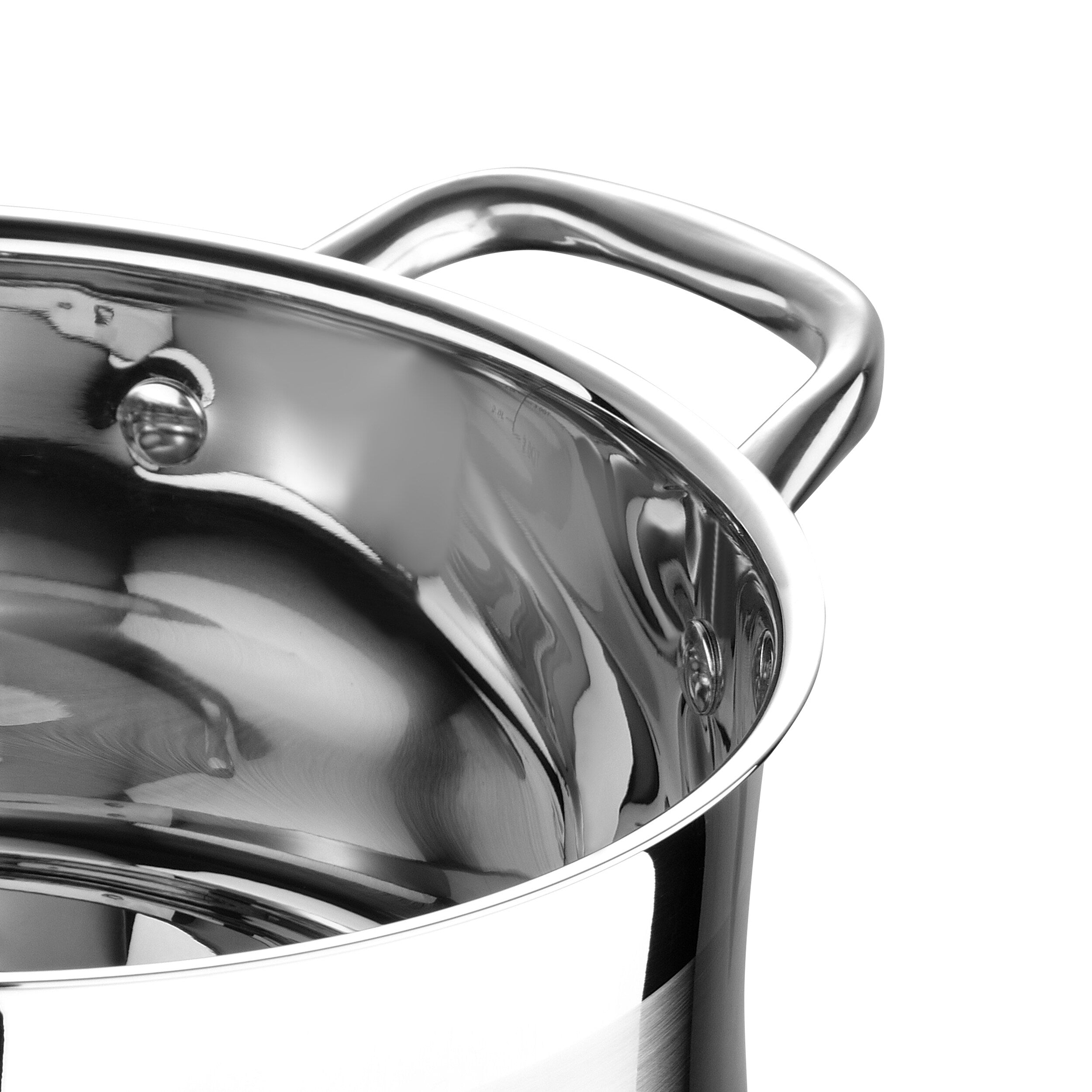 Ensemble de 12 casseroles Bergner en acier inoxydable, compatible lave-vaisselle et induction