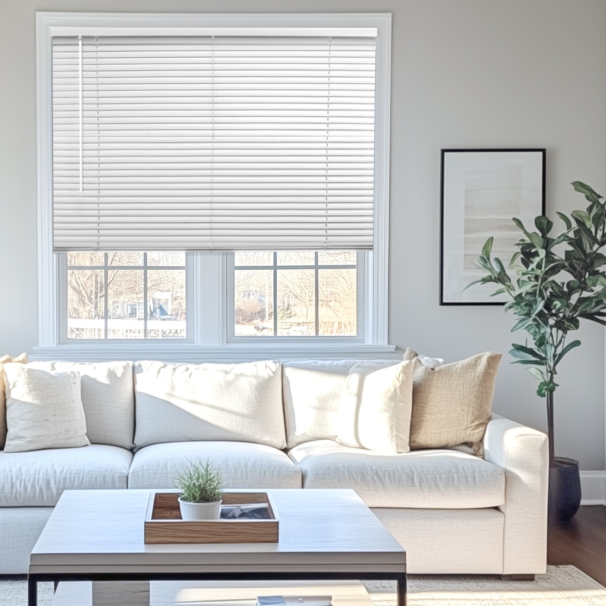 CHICOLOGY Cordless 1-Inch Vinyl Mini Blinds, Room Darkening