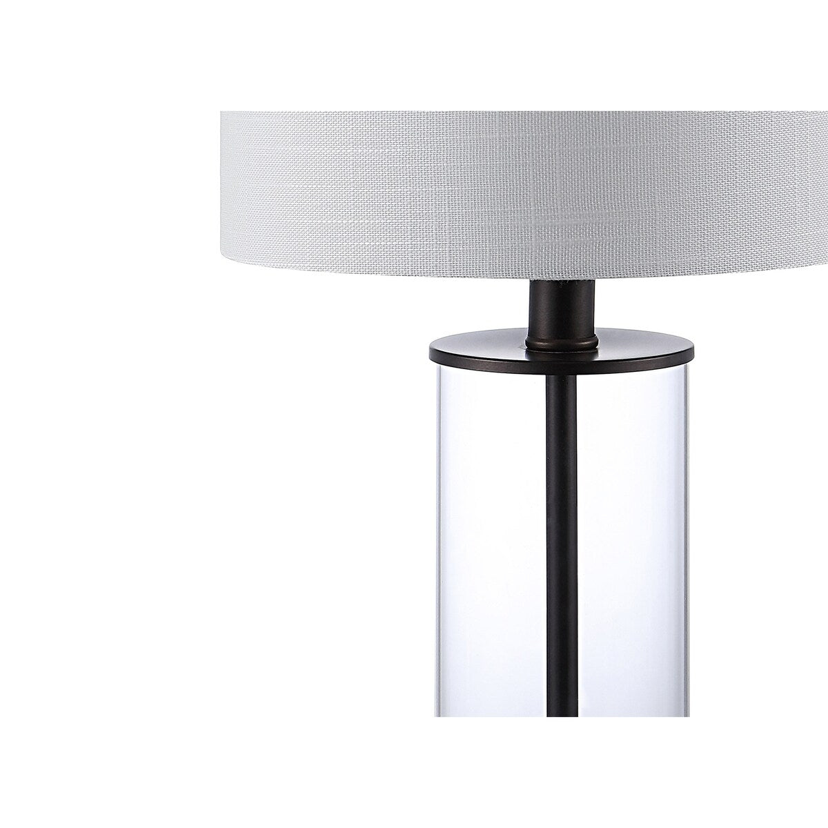 Lampe de table à LED Cabell 21 en verre, contemporaine et moderne, avec chargeur USB, bronze huilé (lot de 2) par JONATHAN Y