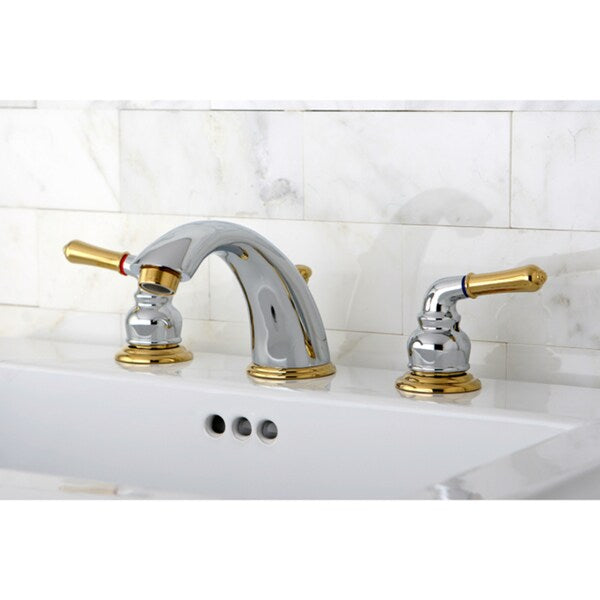 Robinet de salle de bain à large bec en chrome/laiton poli