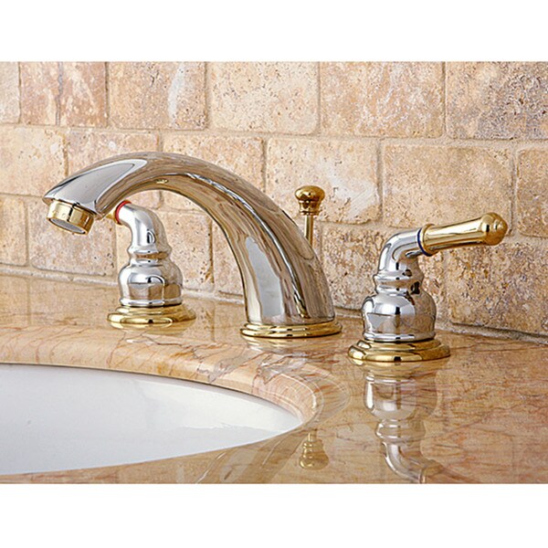 Robinet de salle de bain à large bec en chrome/laiton poli
