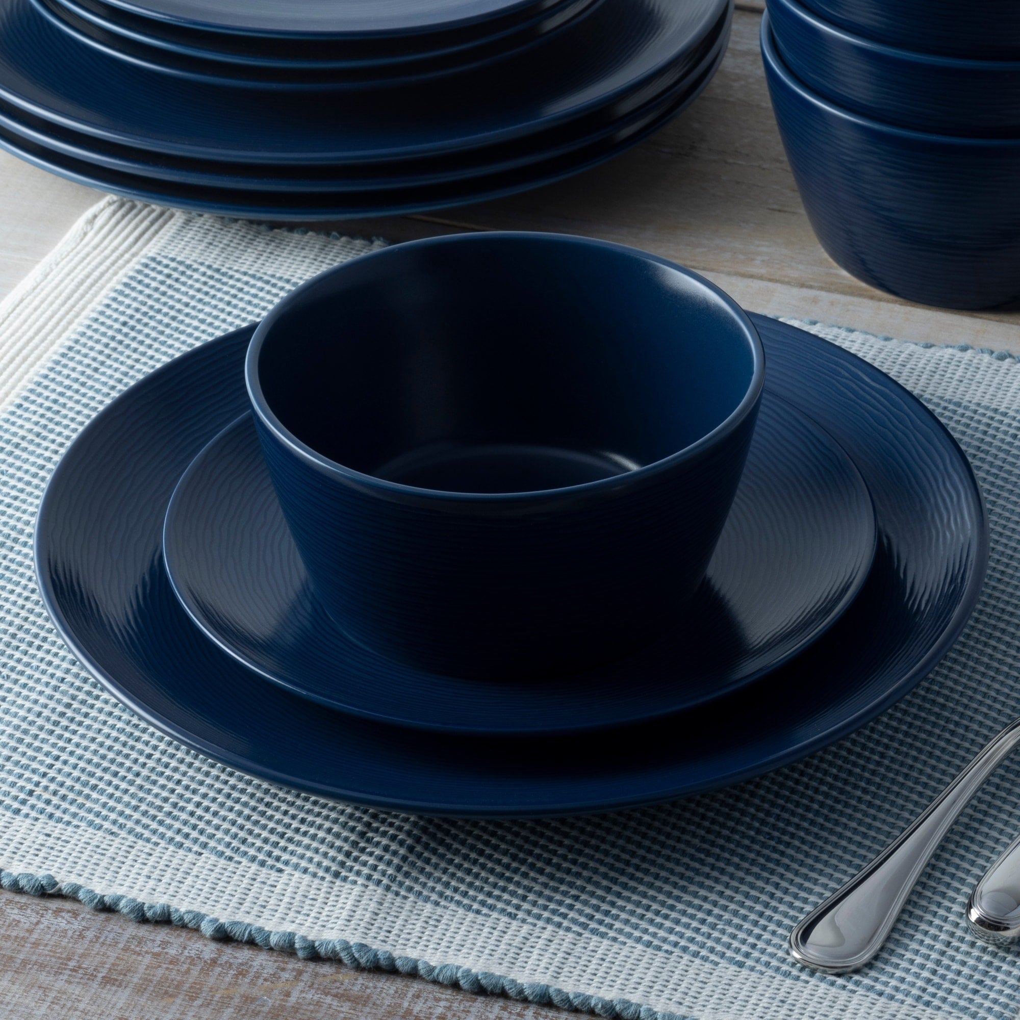 Service de table Noritake Colorscapes Swirl 12 pièces, coupe, service pour 4 personnes