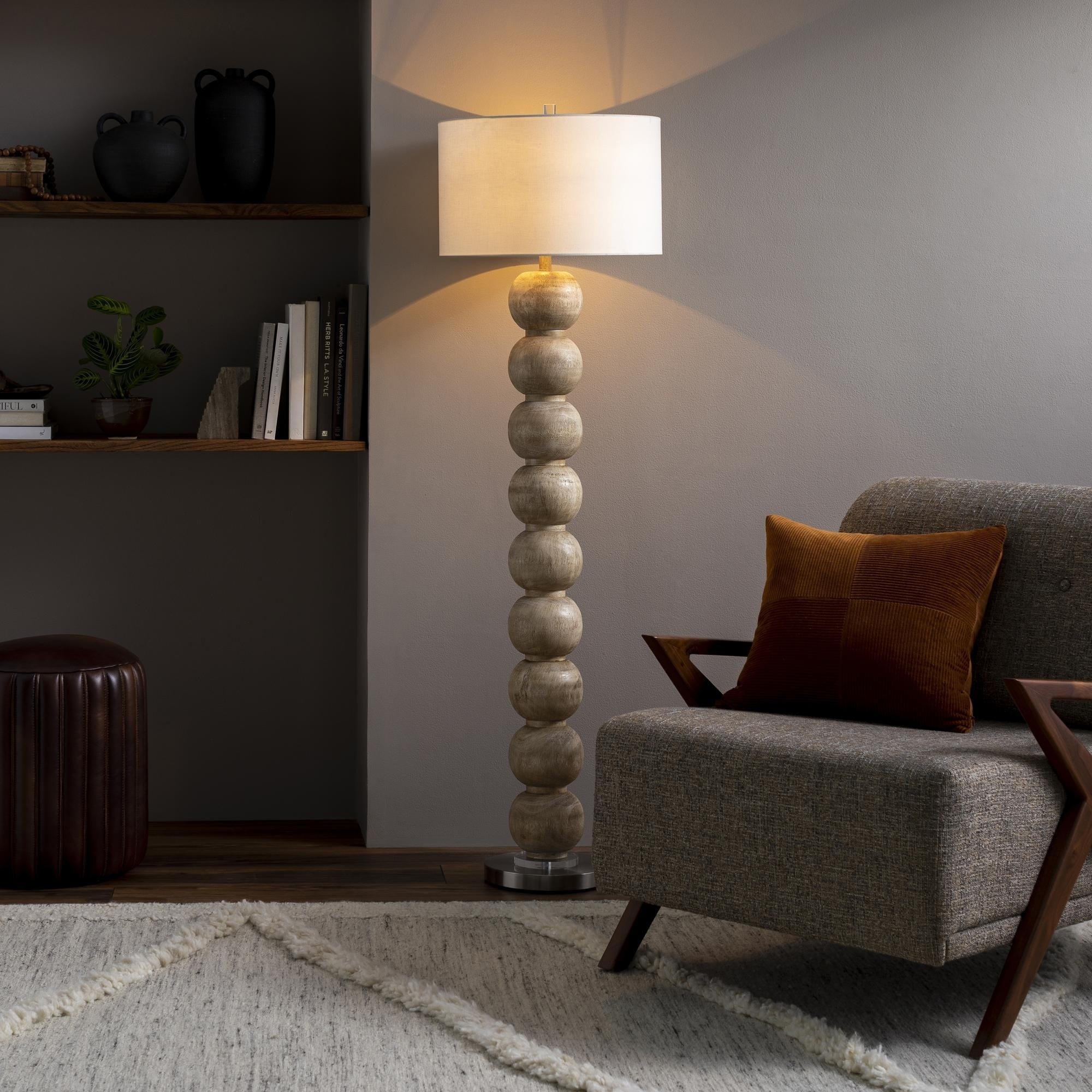 Lampadaire d'appoint rustique Daniel