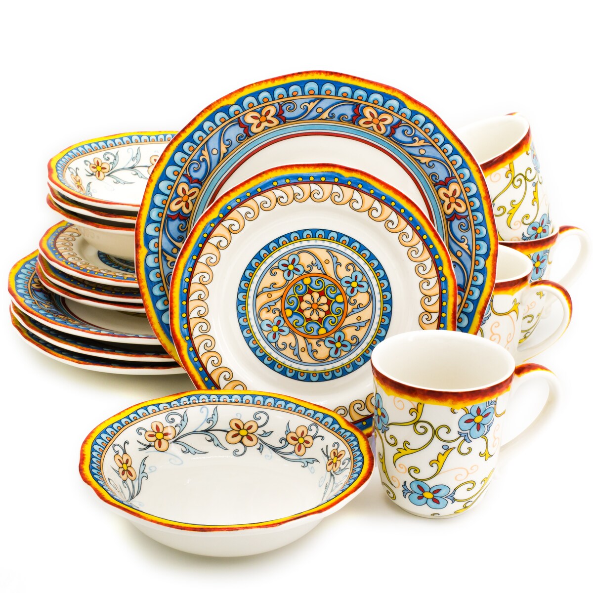 Service de table 16 pièces Euro Ceramica Duomo (service pour 4) - Style italien