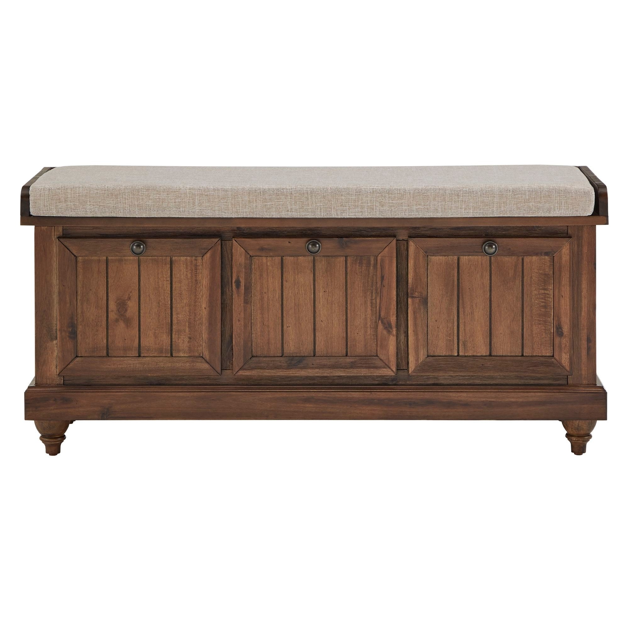 Banc de rangement Granger avec coussin d'assise en lin par iNSPIRE Q Classic