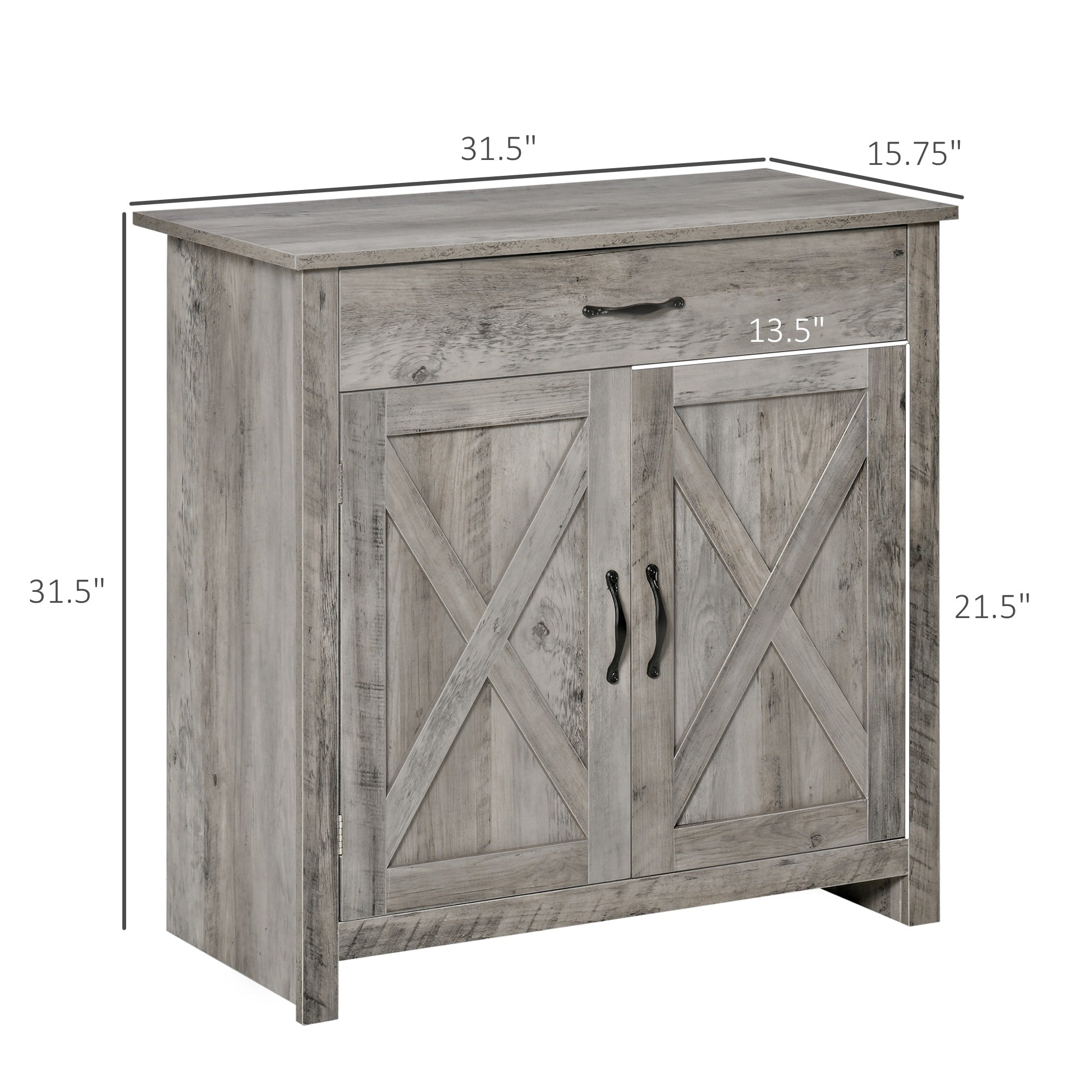 Buffet style grange HOMCOM 32, meuble de rangement buffet, bar à café pour salon ou entrée