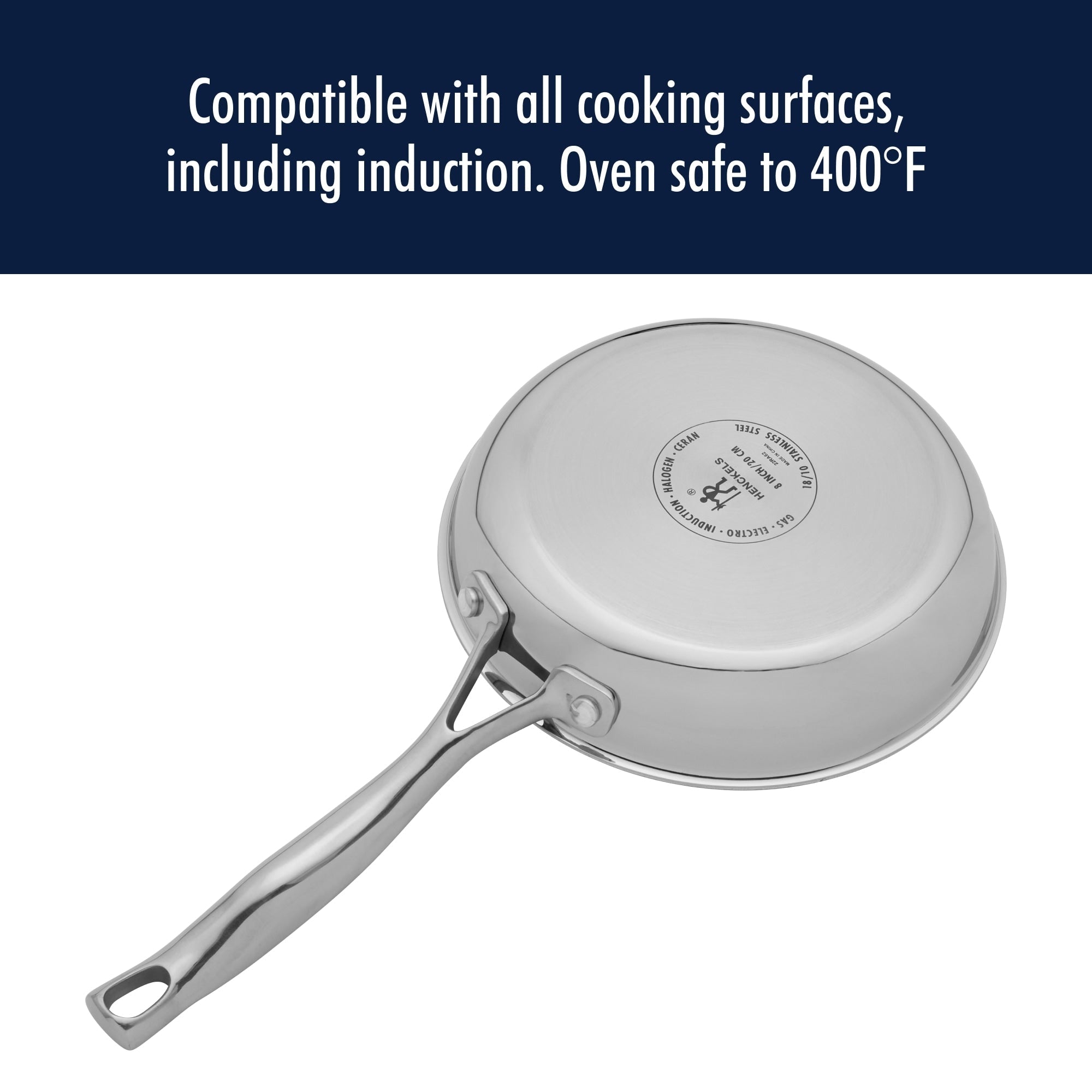 Batterie de cuisine en acier inoxydable Henckels Clad H3 10 pièces