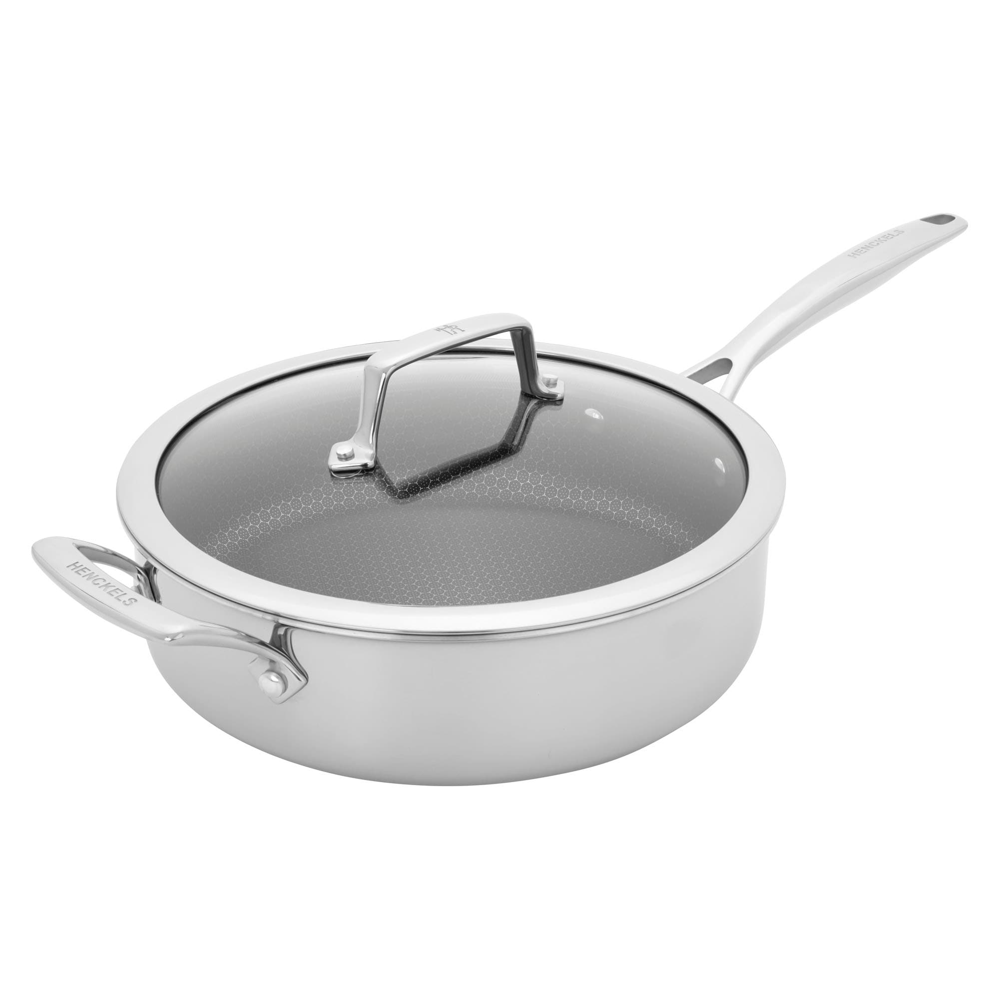 Sauteuse en acier inoxydable Henckels Paradigm de 4 pintes avec couvercle et poignée auxiliaire