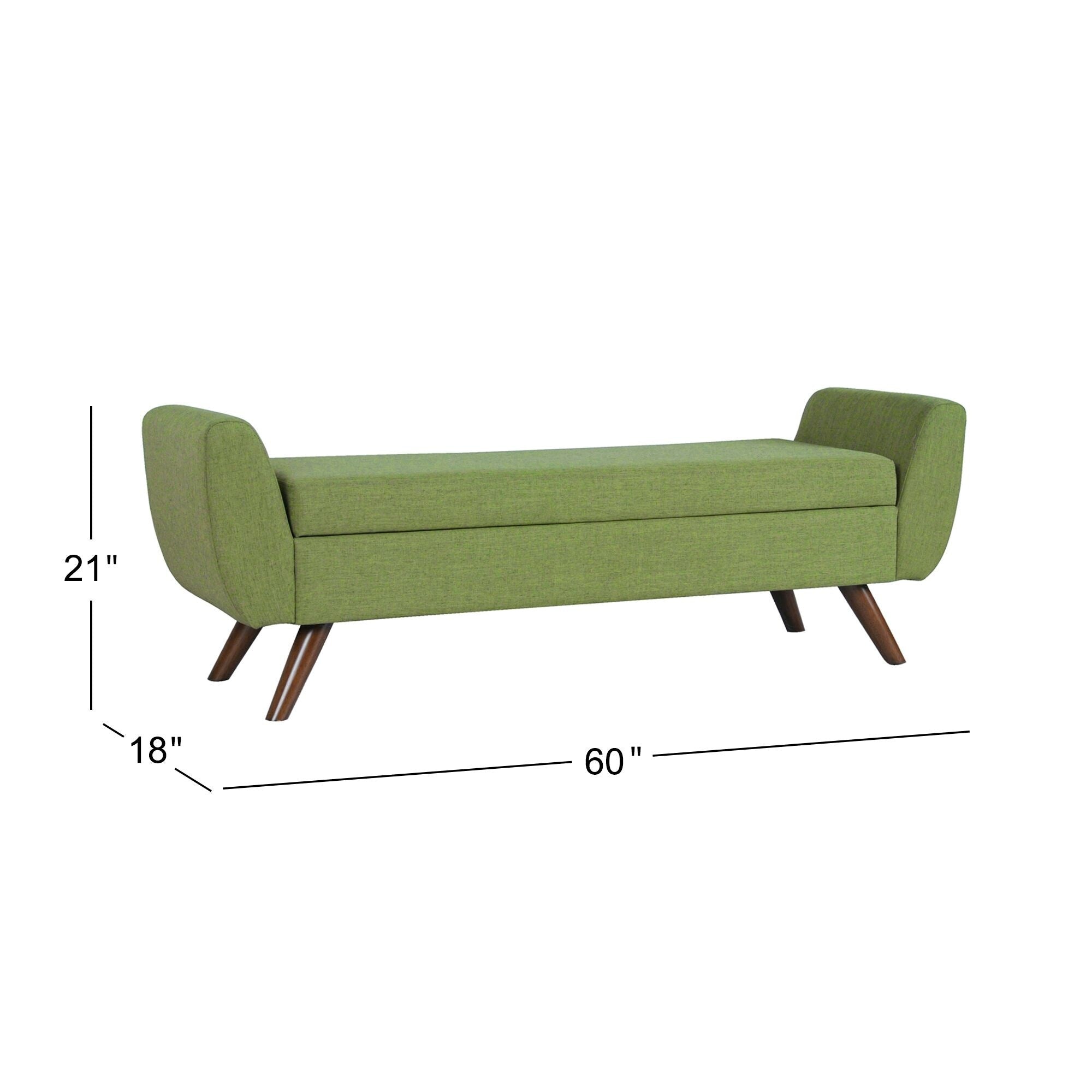 Banc de rangement moderne en sherpa avec pieds en bois HomePop
