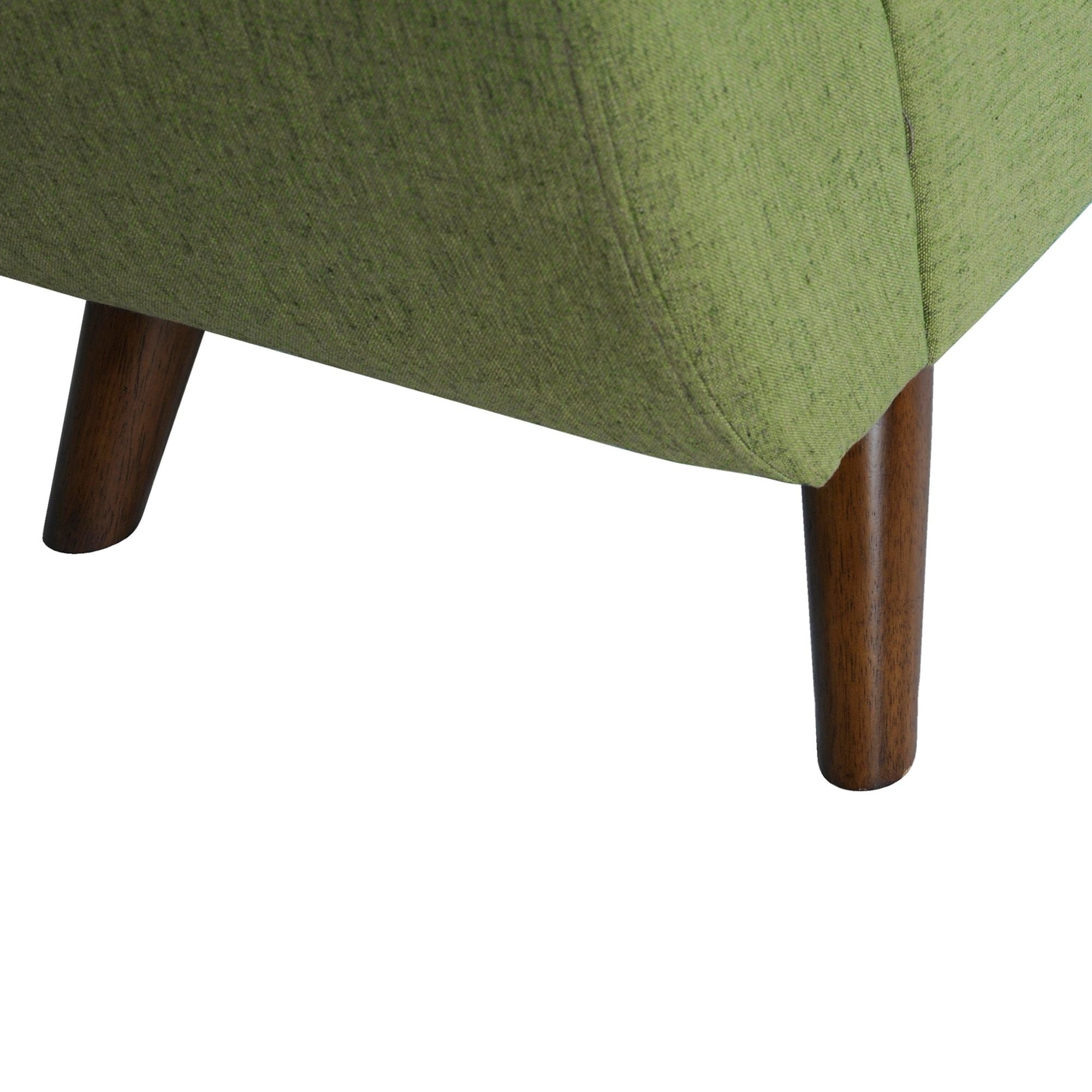 Banc de rangement moderne en sherpa avec pieds en bois HomePop